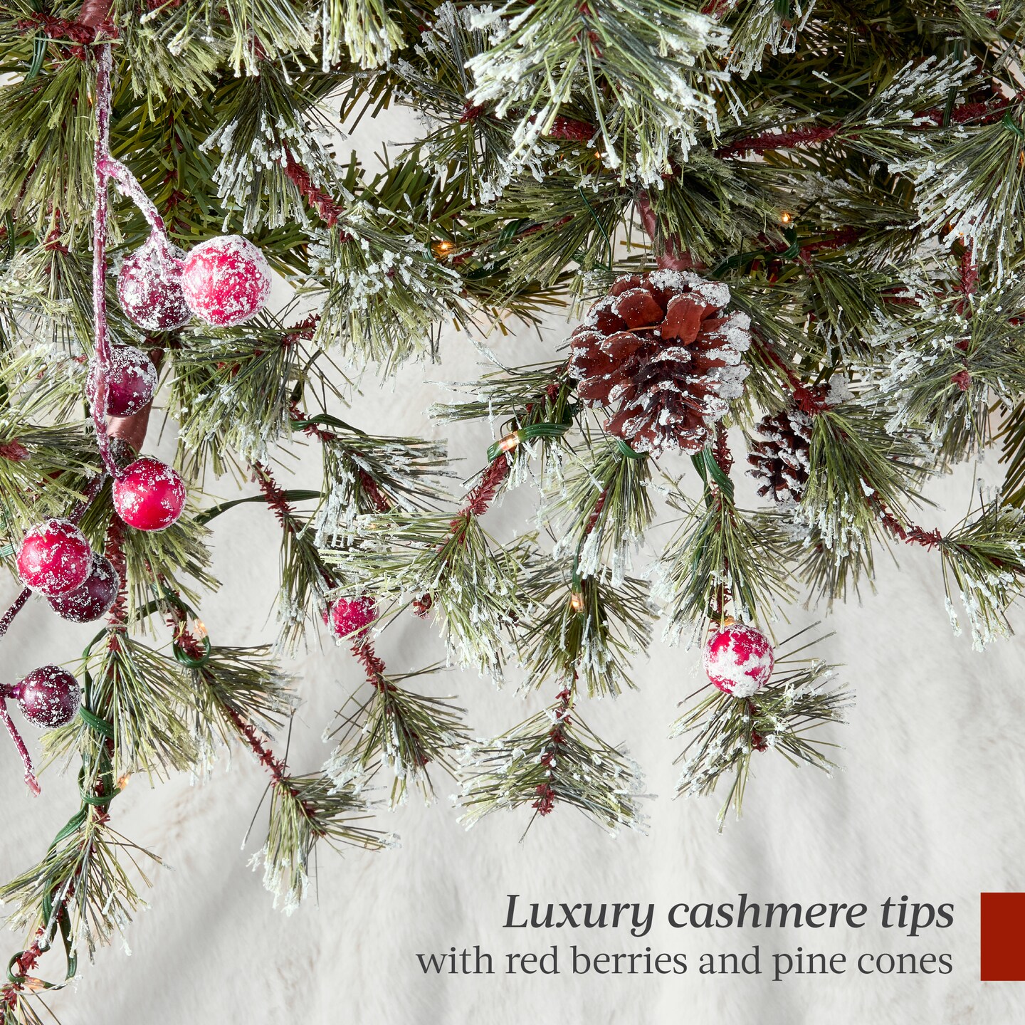 Best Choice Products Pre-Lit Cashmere Christmas Tree, Premium Semi-Flocked Pre-Decorated Artificial Holiday D&#xE9;cor