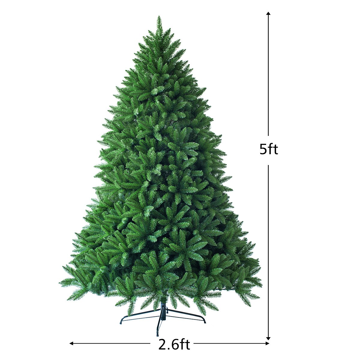 Costway 5ft Artificial Christmas Fir Tree 600 Branch Tips