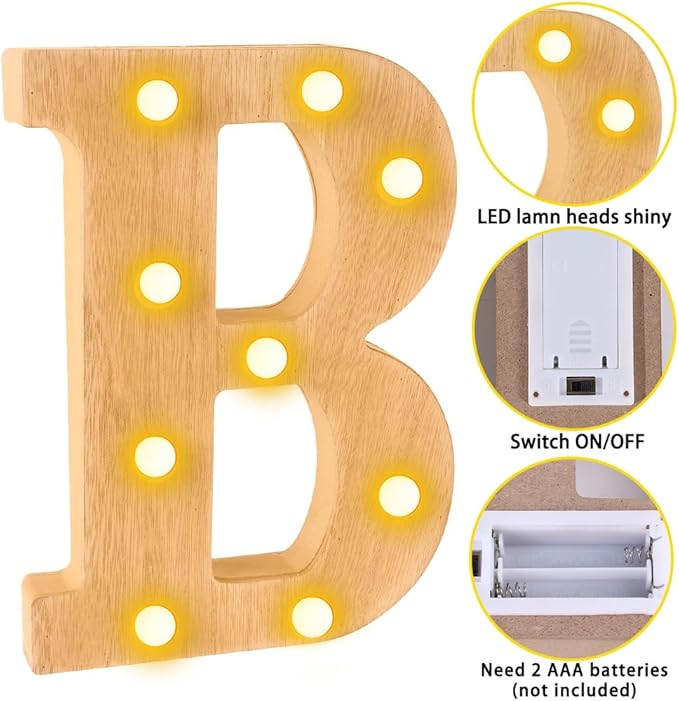 Halloween Decorations-3 LED Marquee Light Up Letters Wooden Boo Sign Halloween Letter Lights Wooden Decorations for Home Indoor Kitchen Fireplace Party Table Decor Supplies