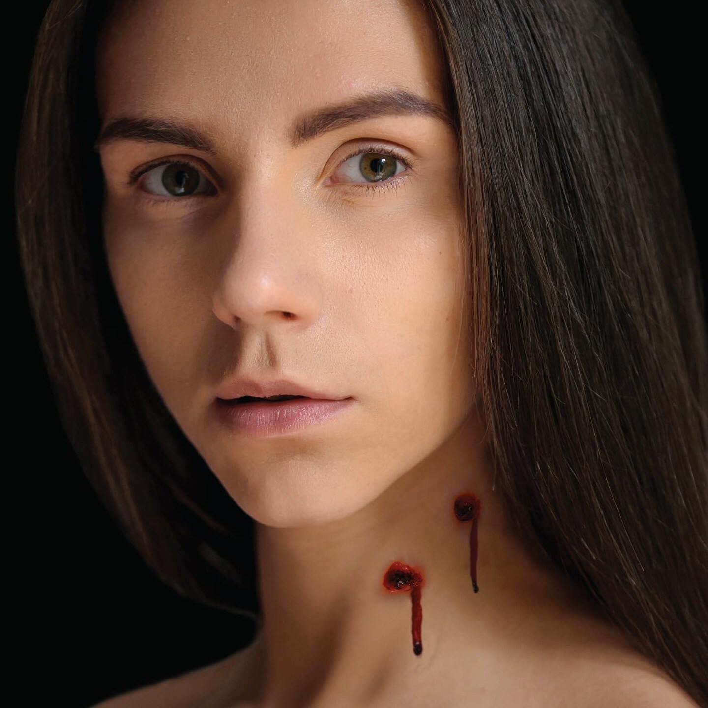 Tinsley Transfers Medium Glam Gore 3D FX Transfer Kit - Vamp Bite, Latex Free Prosthetic