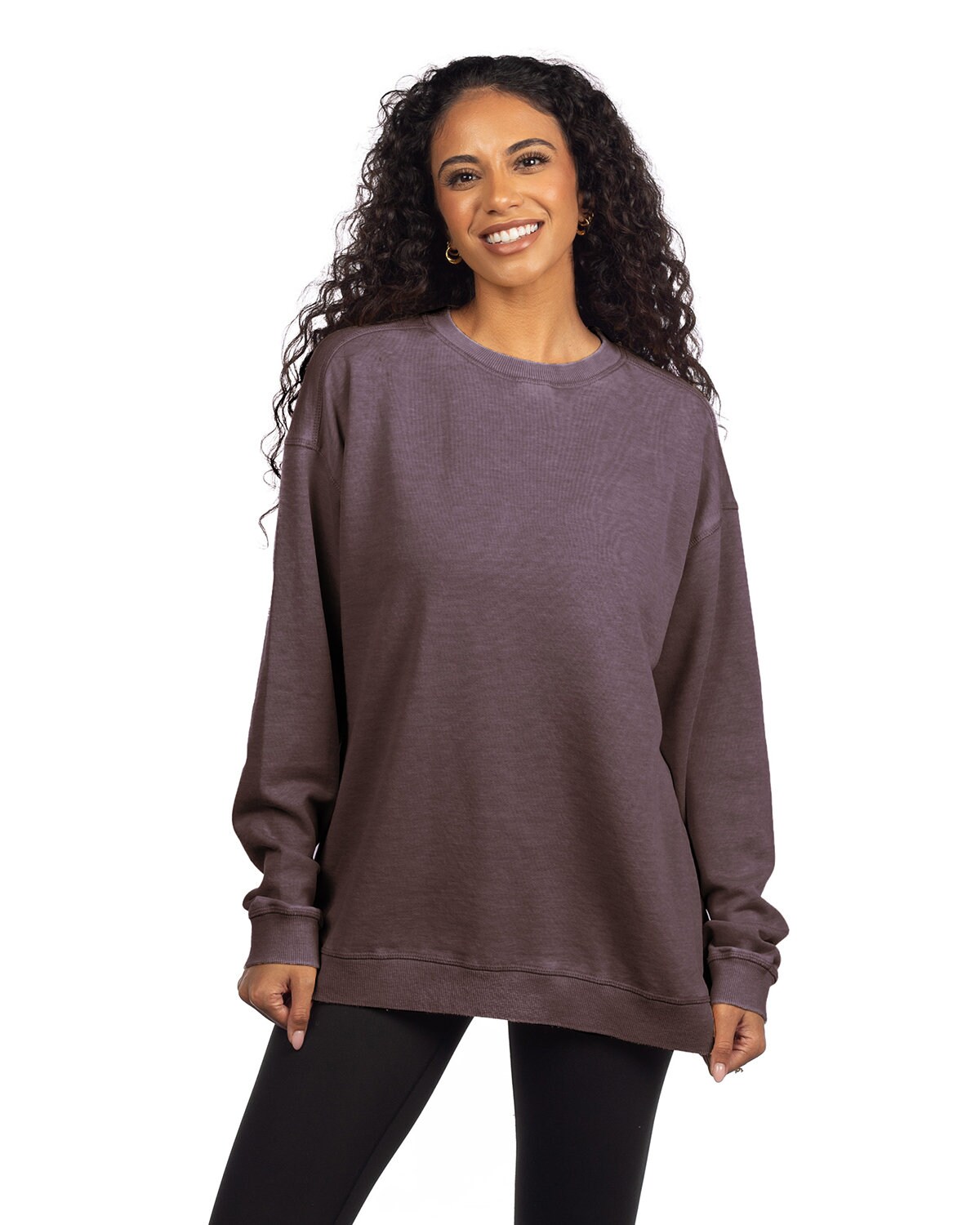 Chicka-d&#xAE; Ladies Burnout Campus Crew Sweatshirt