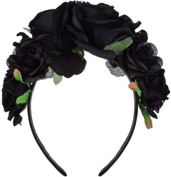 Rose Flower Headband Floral Crown Day Of The Dead Headpiece