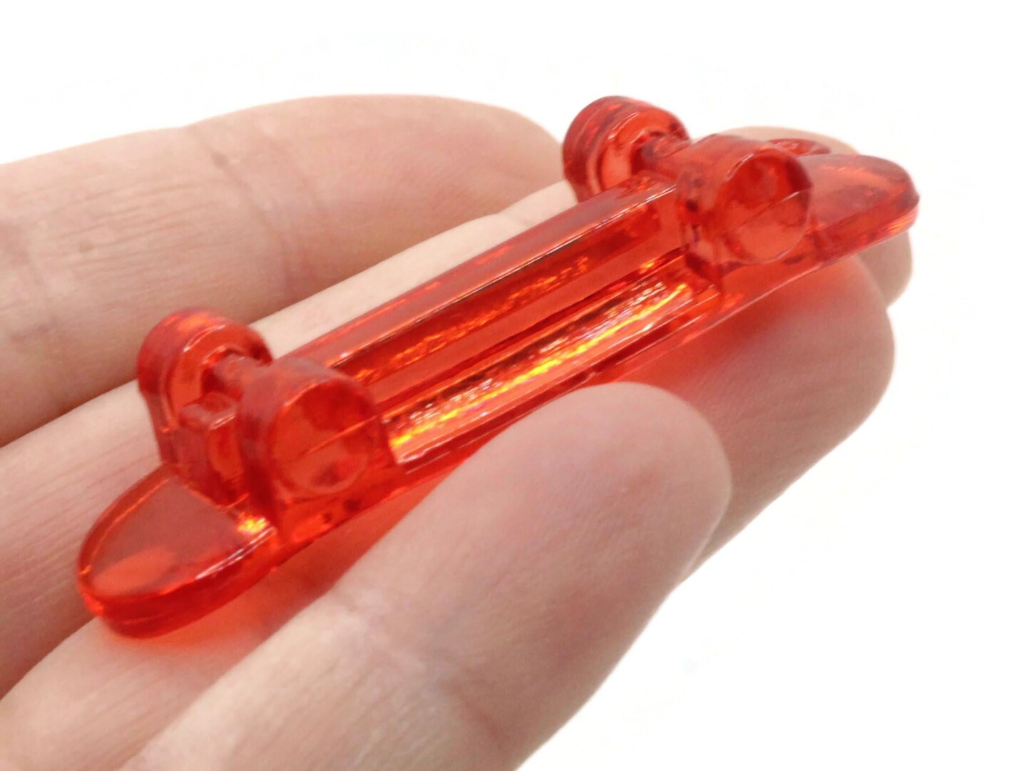 5 55mm Skateboard Charms ~ Clear Mixed Color Large Acrylic Pendants