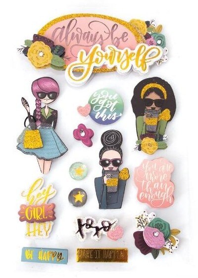 Paper House Be Yourself Dimensional Stickers