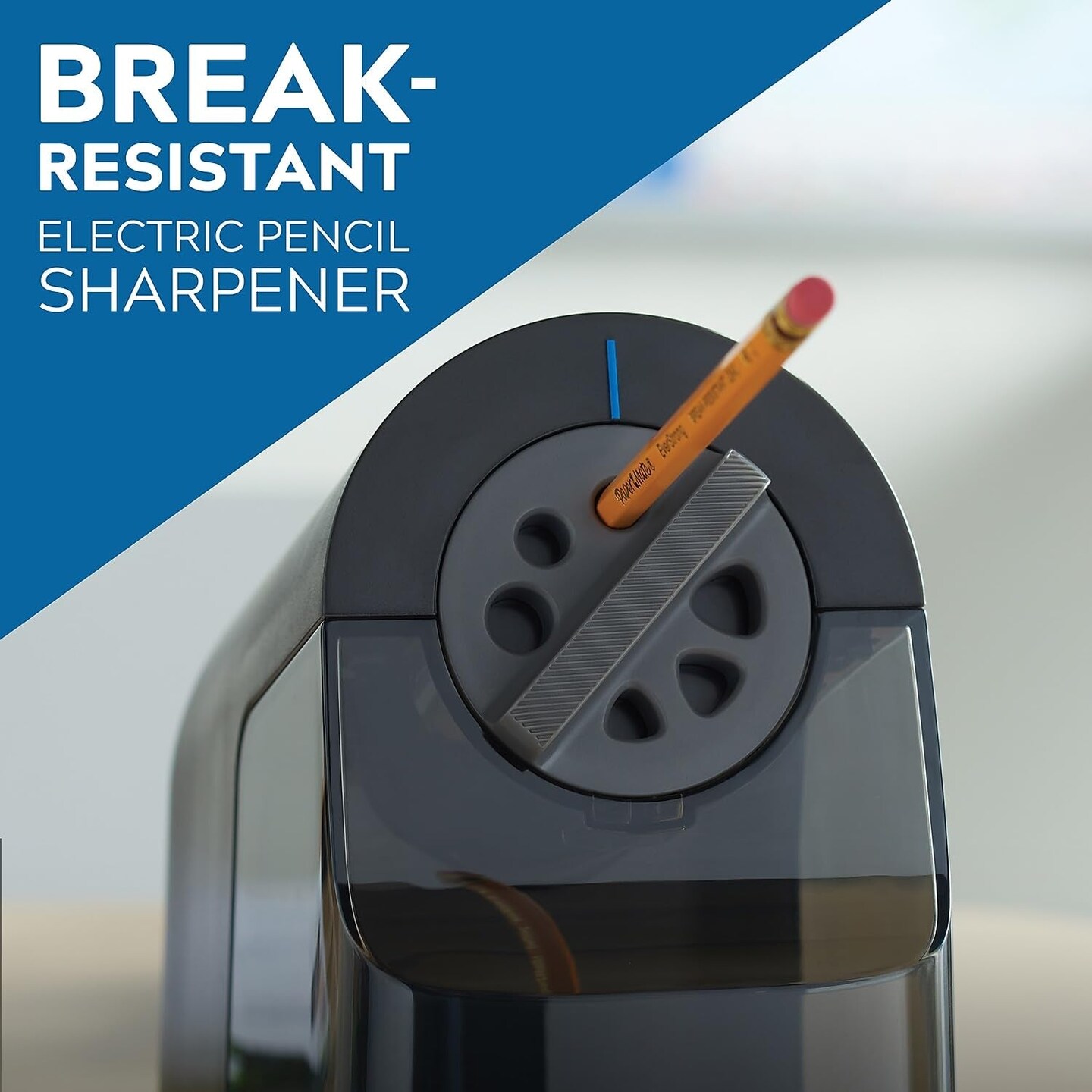 Pencil Sharpener, Schoolpro Electric Pencil Sharpener, Heavy Duty Electric Pencil Sharpener for School, Classroom and Teacher Supplies, Perfect Addition to Homeschooling Supplies, Black