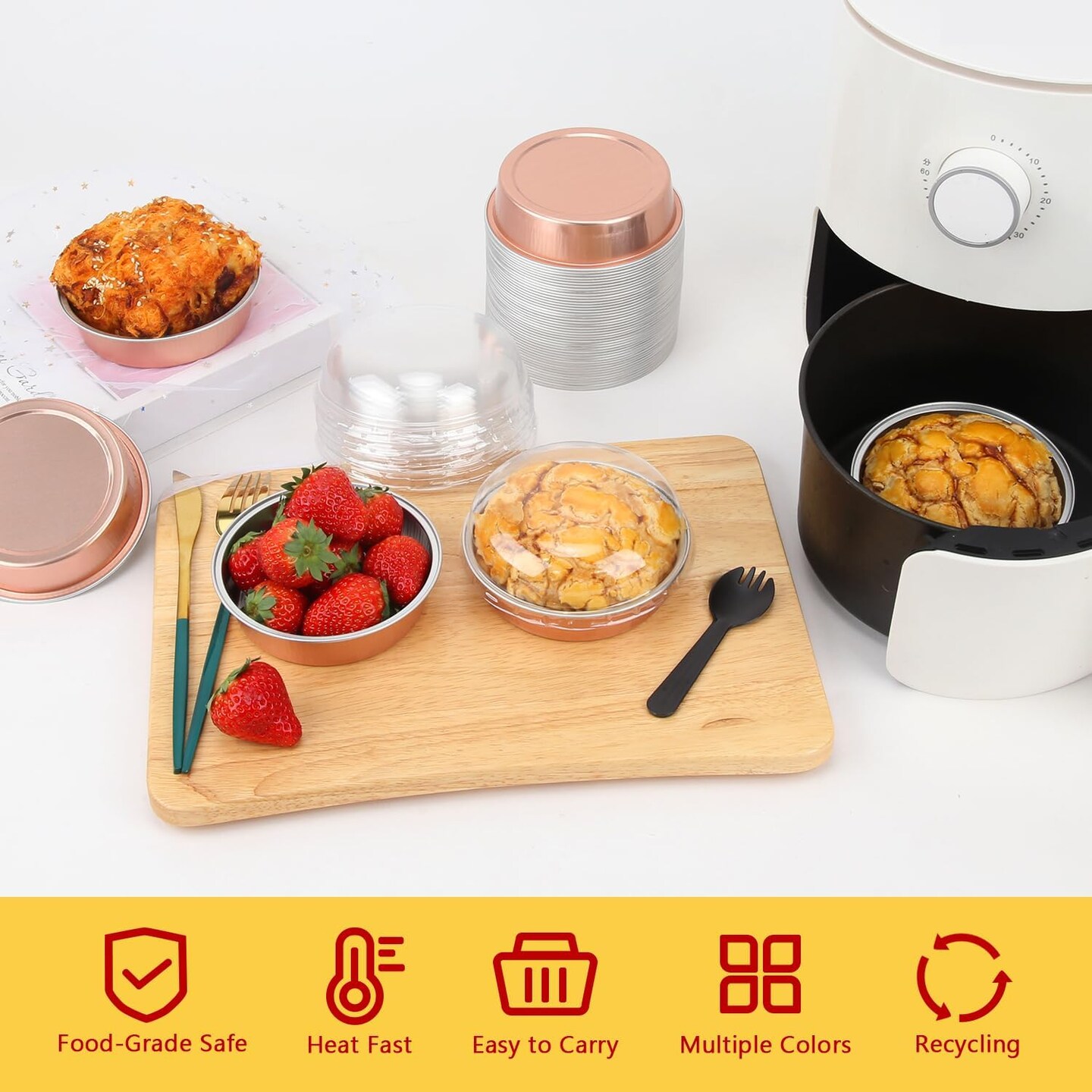 Disposable Small Pie Pans Aluminum Foil Baking Tins Ramekins