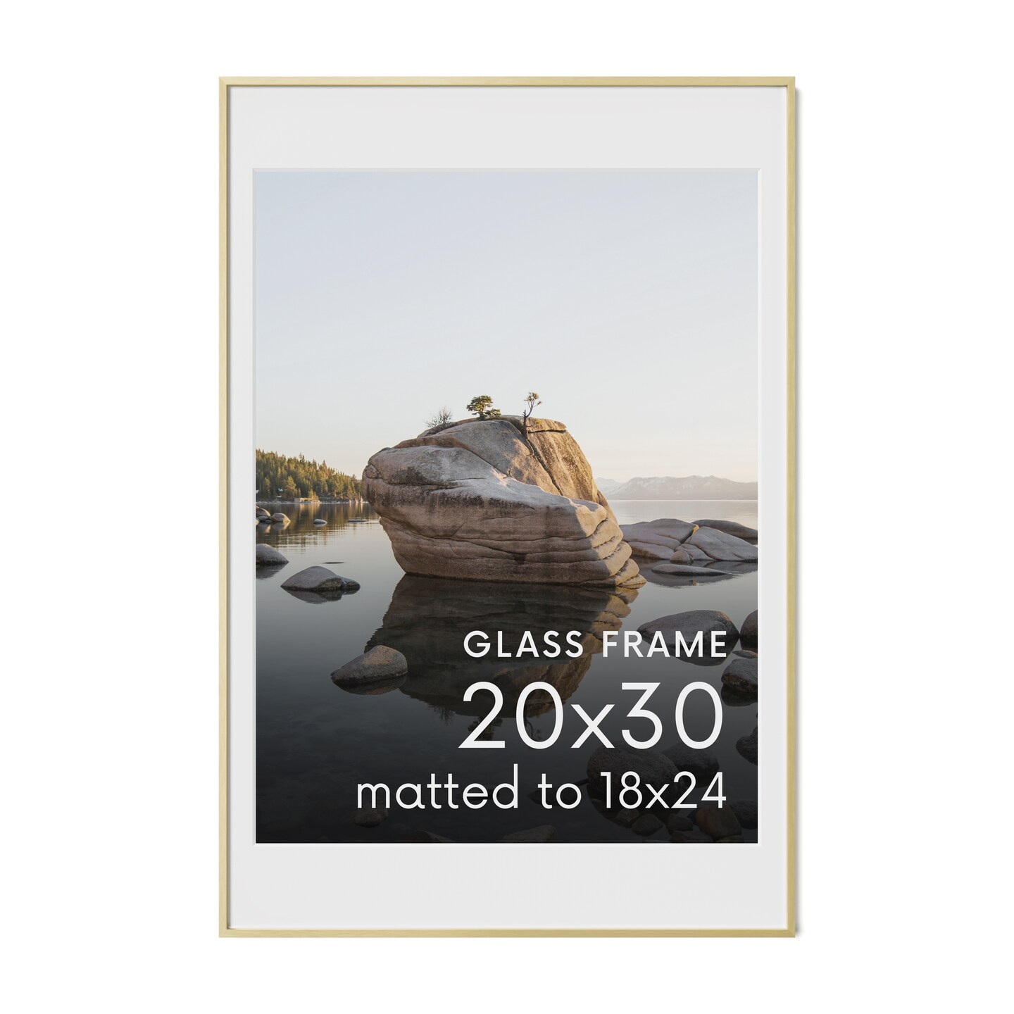 Haus and Hues Aluminum Glass and Matted Picture Frame