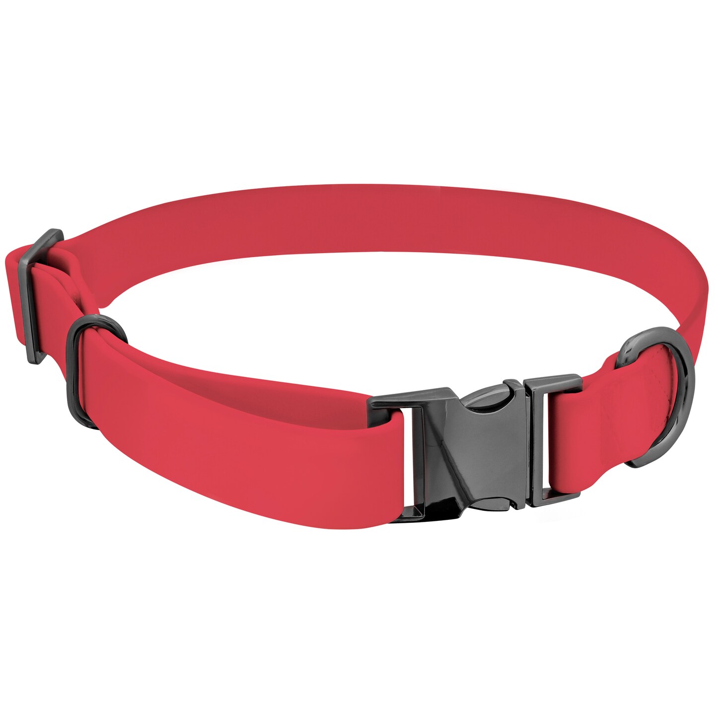 MiMu Large Silicone Dog Collar - Pink 25.5in Stylish Dog Collar with Clasp Buckle