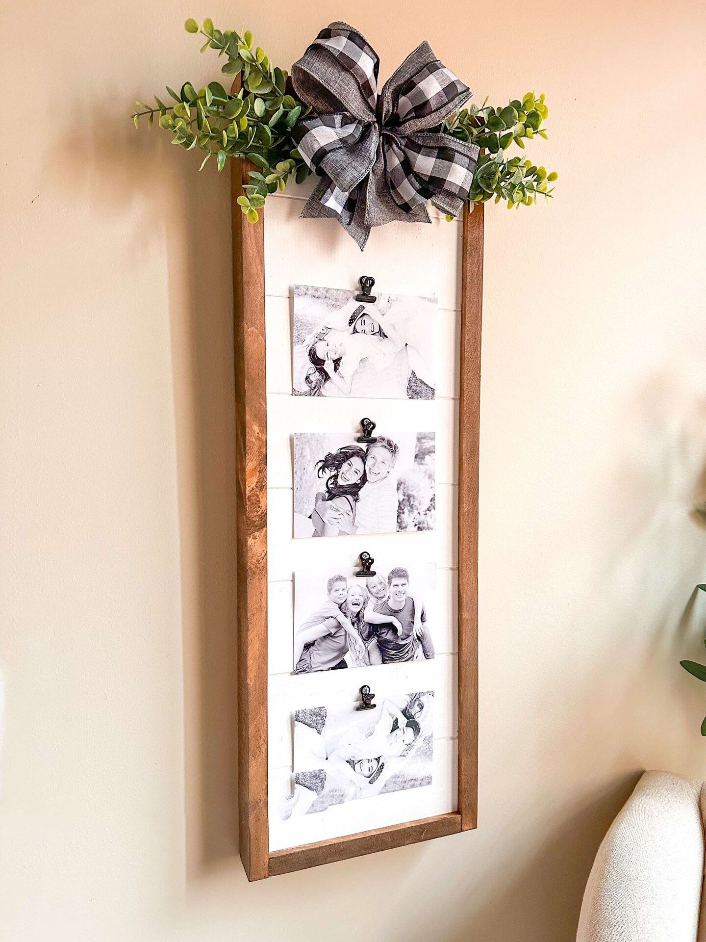 Photo Holder, Shiplap Wall Decor, Entryway, Family Room, Farmhouse