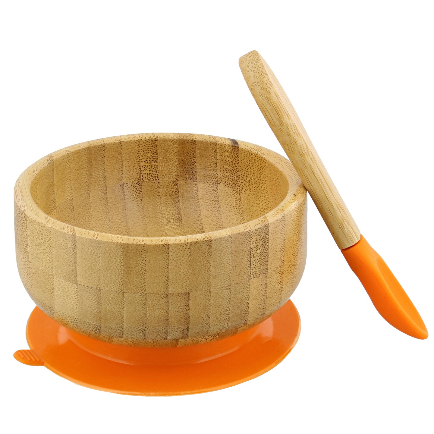 Acorn Baby Bamboo Baby Bowl and Silicone Baby Spoon Set for Solid Food