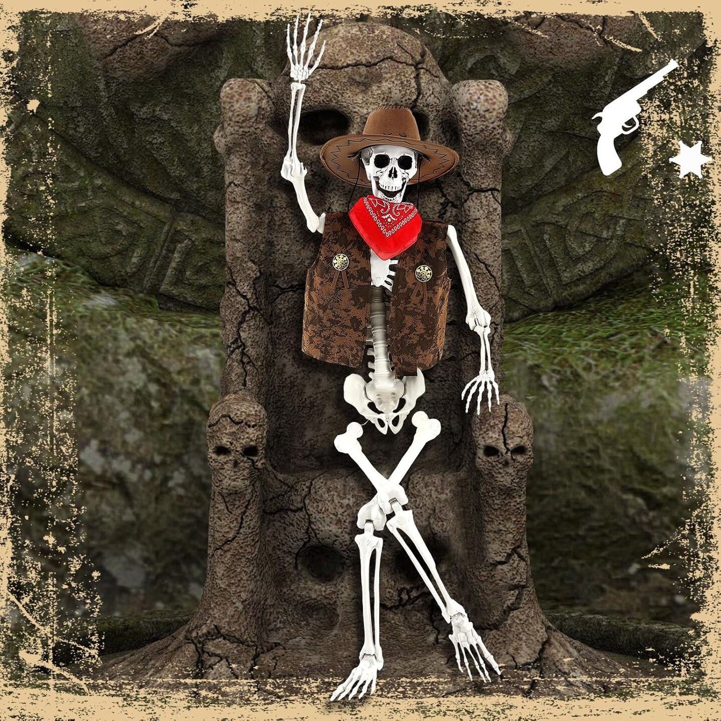 Halloween Skeletons Western