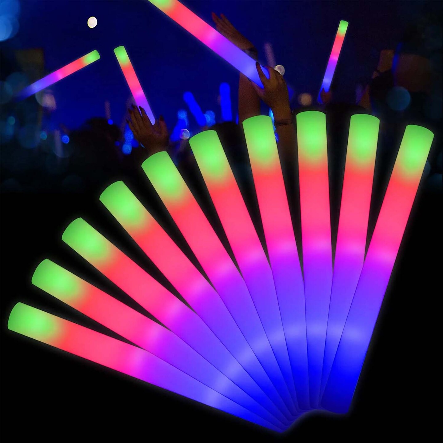 LED Flashing Foam Stick 12 Ct