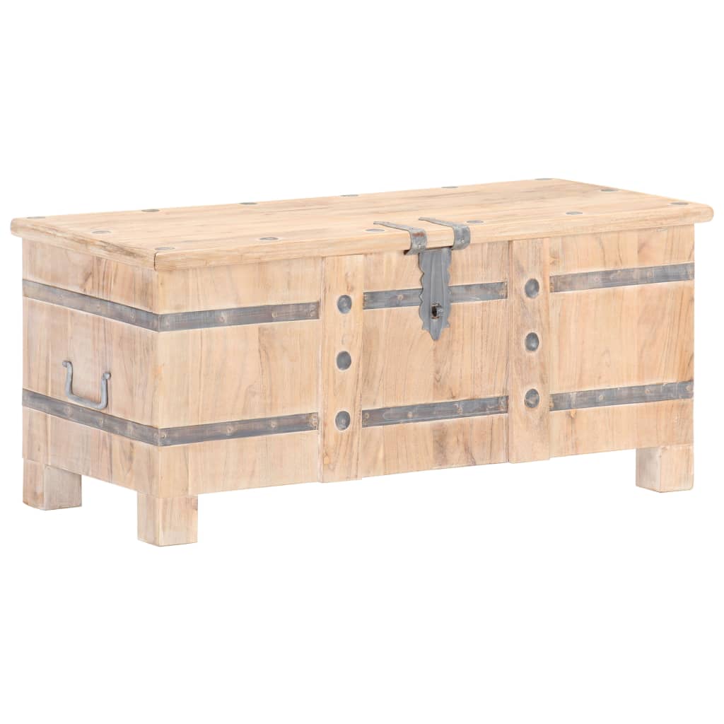 vidaXL Chest 35.4&#x22;x15.7&#x22;x15.7&#x22; Solid Acacia Wood
