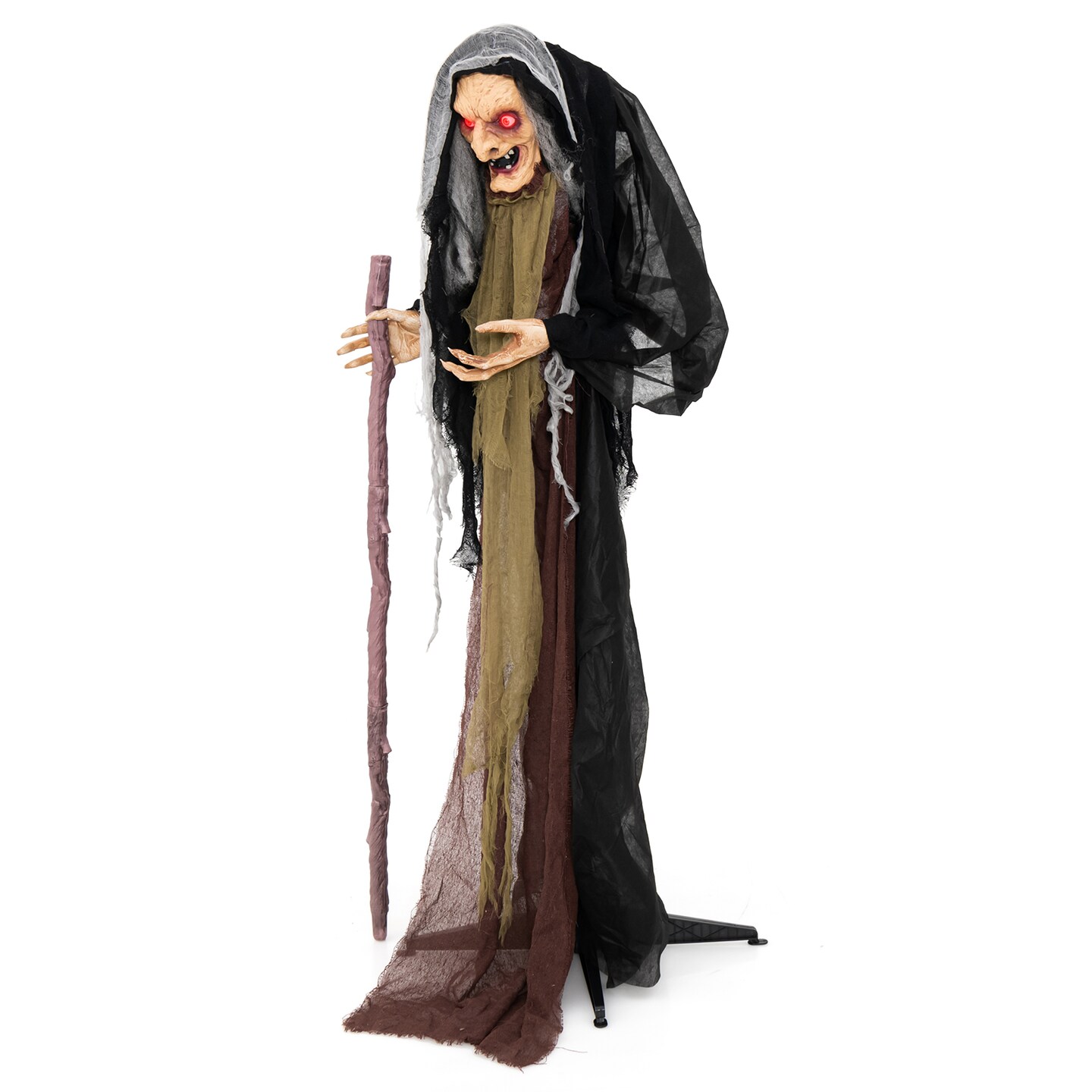 Life Size Animatronic Witch With Pre-recorded Phrases