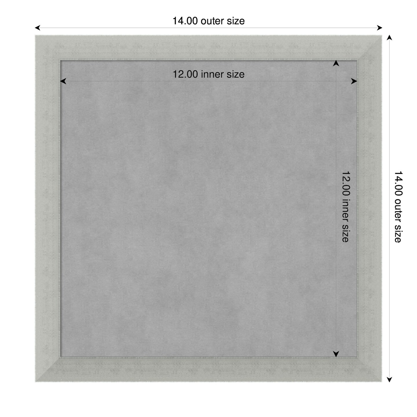 Silver Leaf Wood Framed Magnetic Board