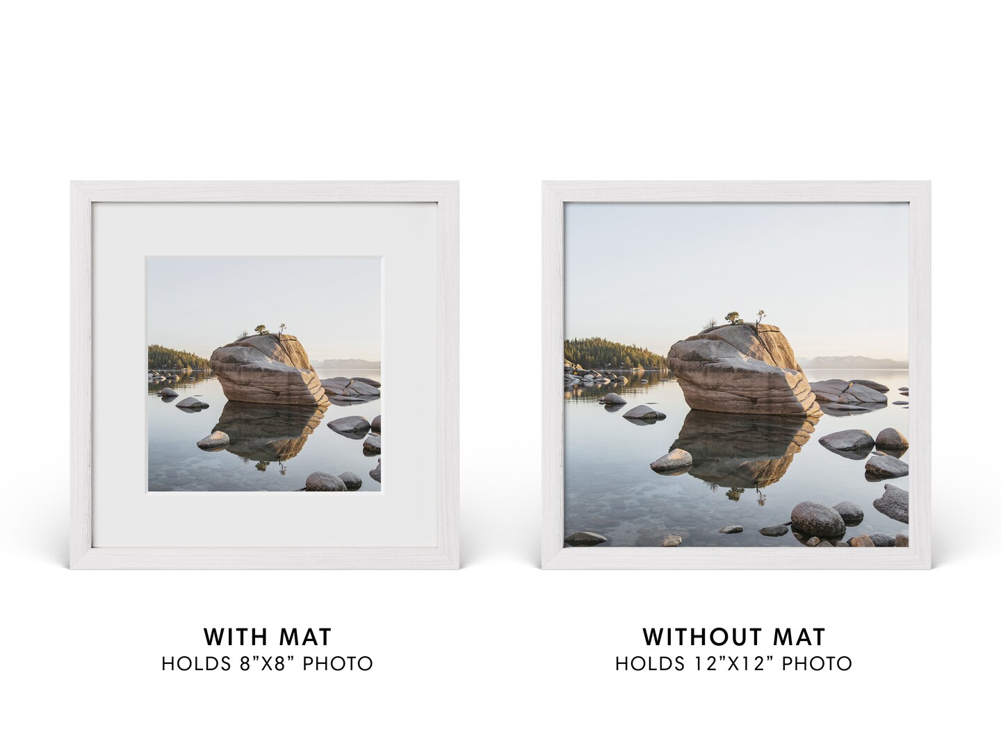 Haus and Hues Oak Wood Picture Frames Matted with Real Glass