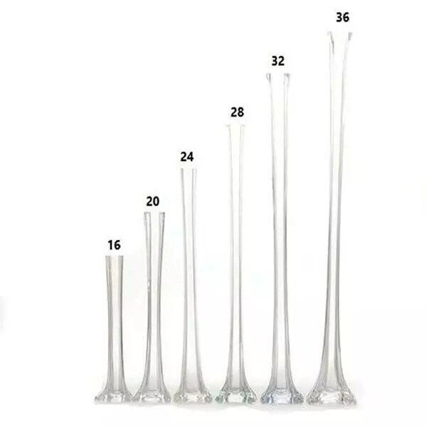 12 CLEAR Wedding Eiffel Tower vase 16" tall Centerpiece Party Decorations