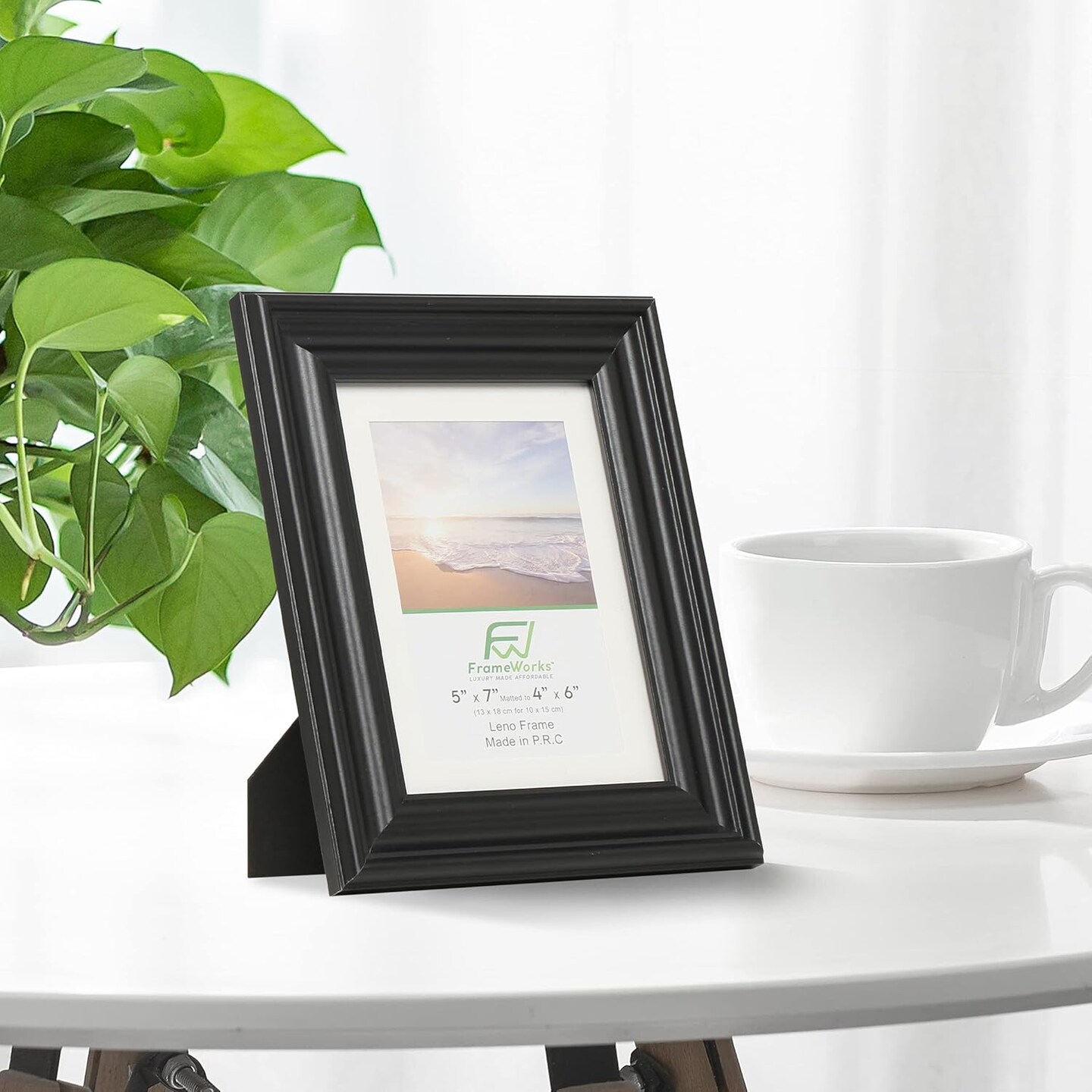 6&#x22; Black Wooden Picture Frames with Luxury Wide Molded Edge