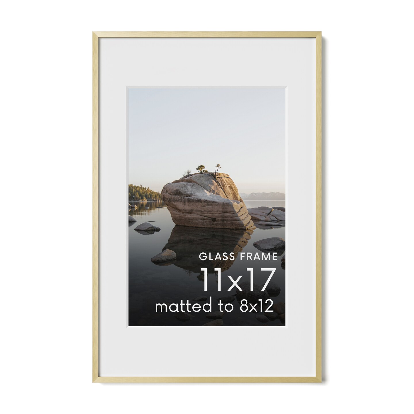 Haus and Hues Aluminum Glass and Matted Picture Frame