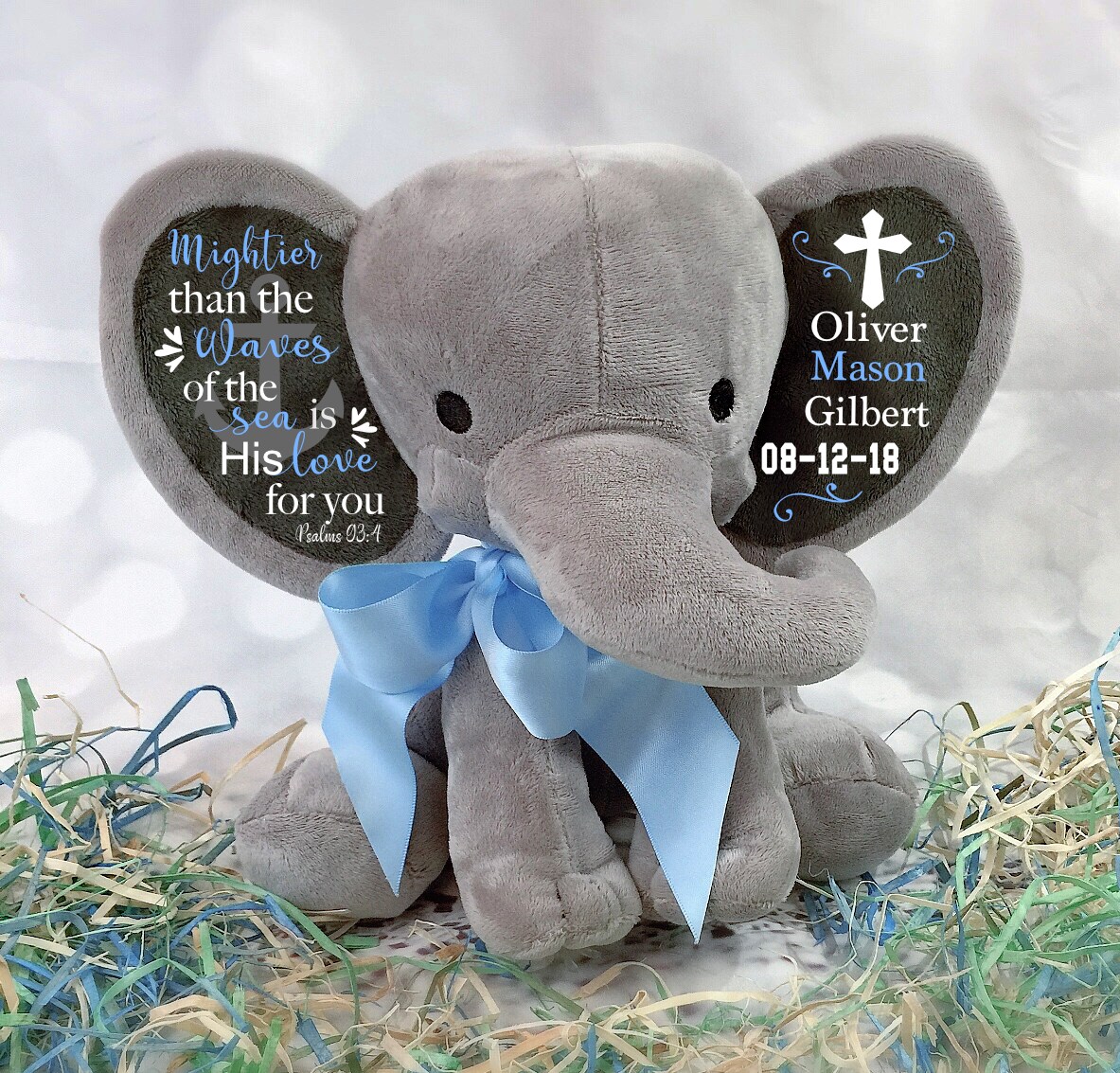 Mighty Than The Waves Of The Sea, Psalm 93:4, Baptism Gifts, Baptism Boy  Girl, Christening Gift, Personalized gifts, Customized Gift,