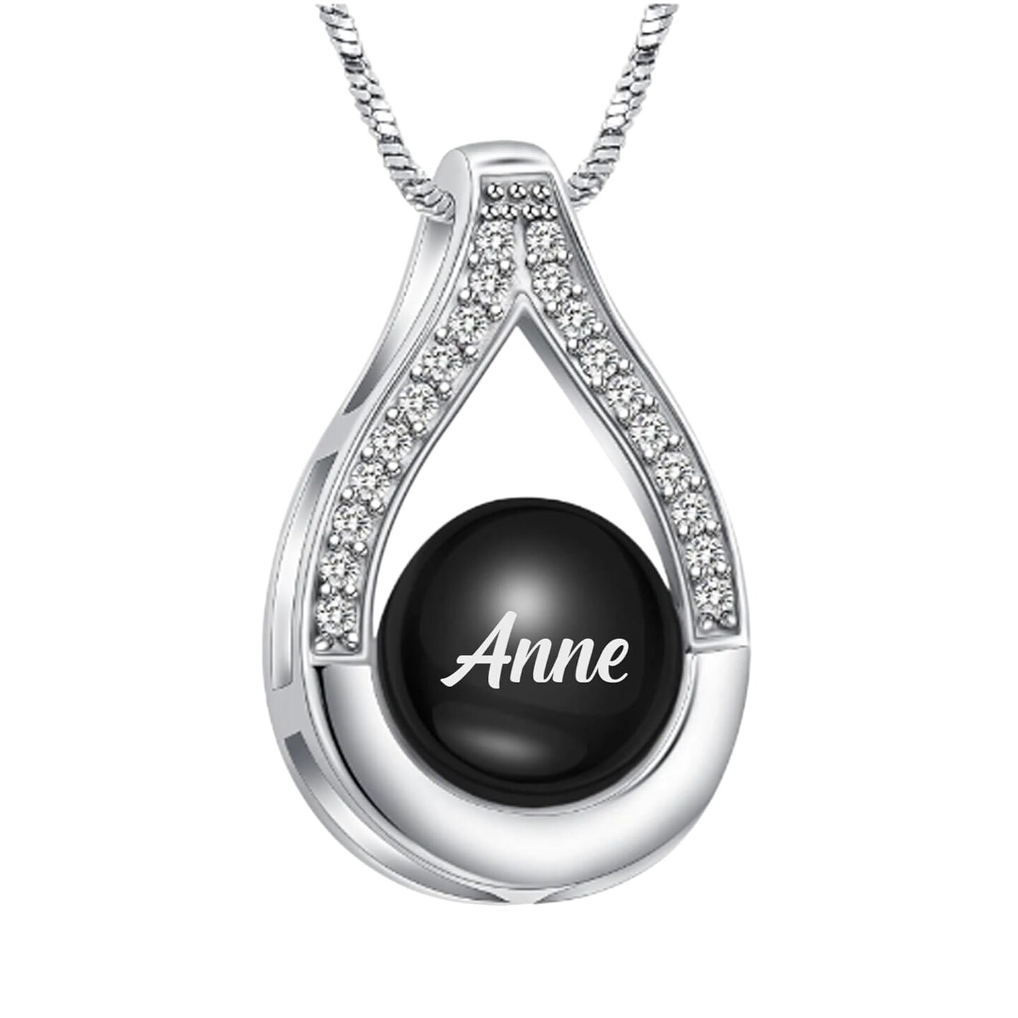 Teardrop Heart Cremation Necklace - Memorial Keepsake Locket For Ashes, With "I Still Need You Close" Engraving