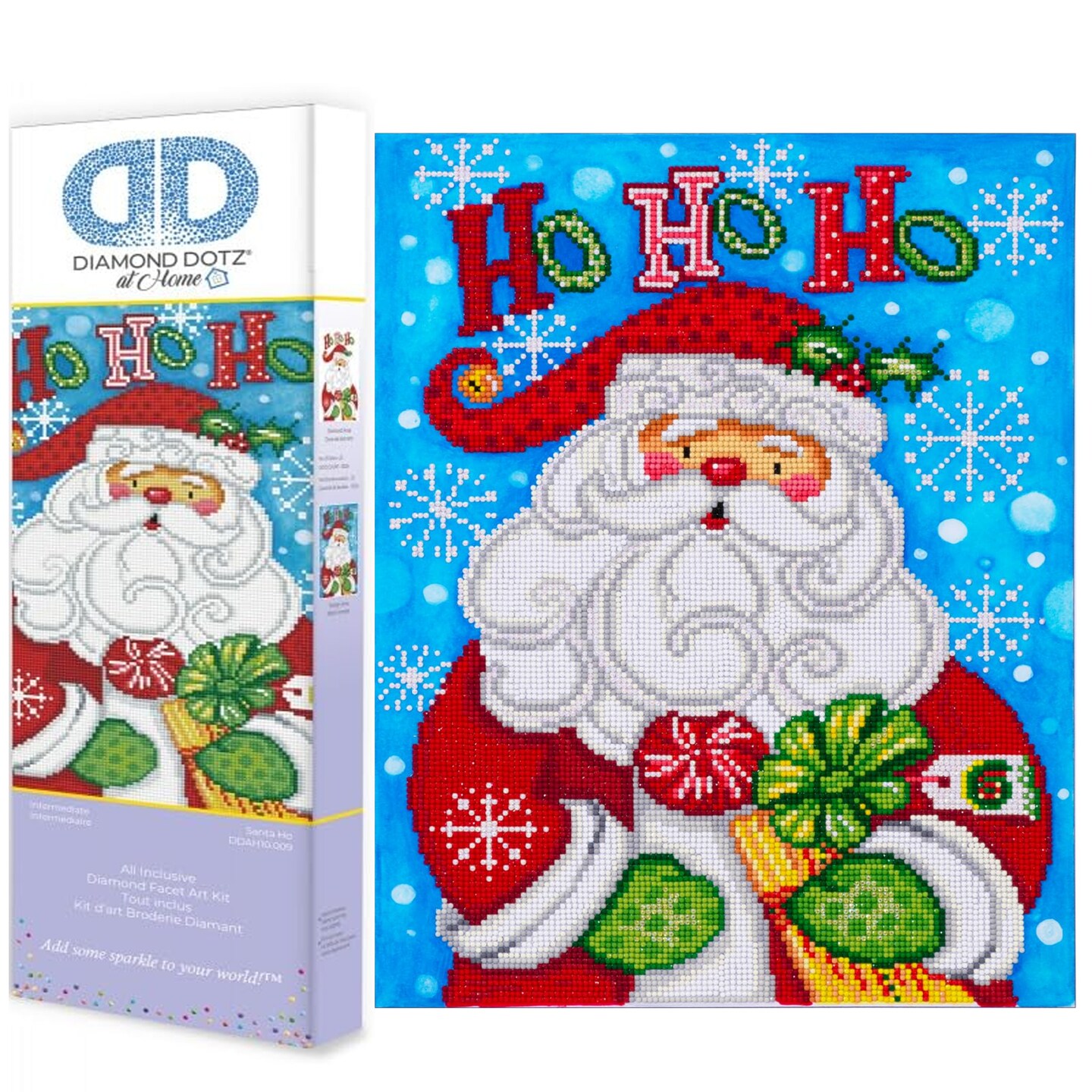 Diamond Dotz at Home Santa Ho Diamond Painting Kits for Adults - Diamond Art Kits a Relaxing Creative Craft Kit with Dotz Gems 13.8x17.7