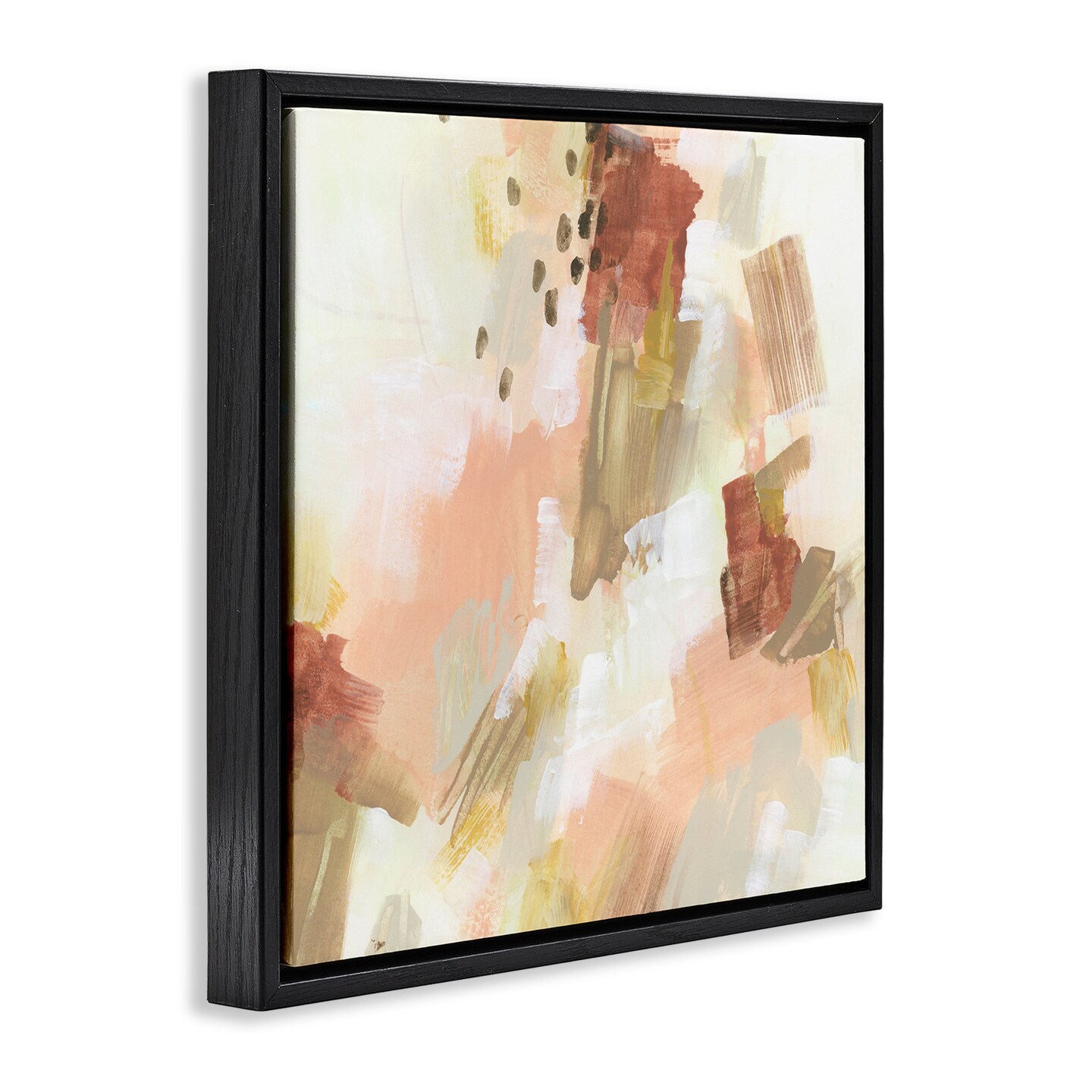 Stupell Industries Boho Speckled Abstract Framed Floater Canvas Wall Art Design by June Erica Vess