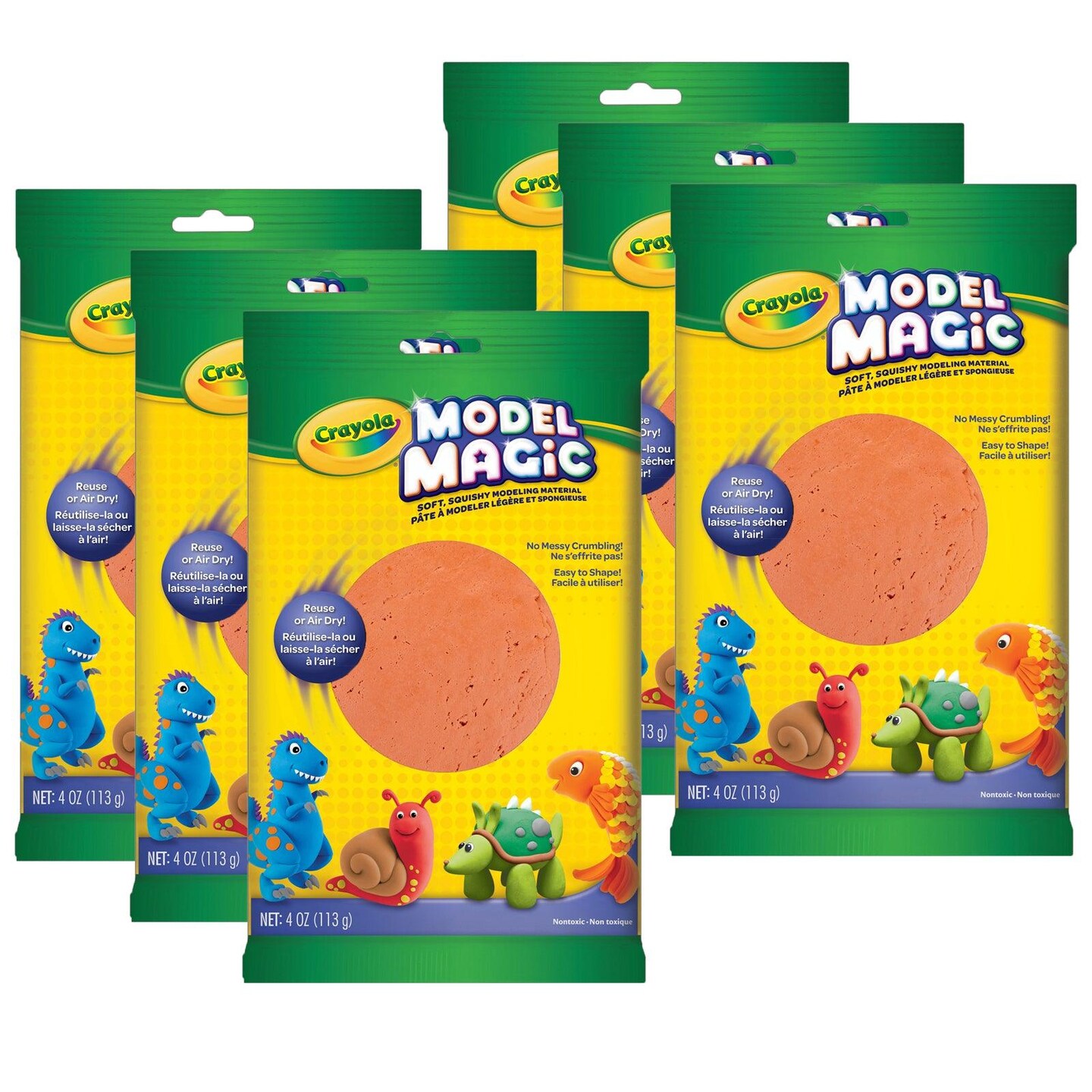 Model Magic&#xAE; Modeling Compound, Terra Cotta, 4 oz. Per Pack, 6 Packs