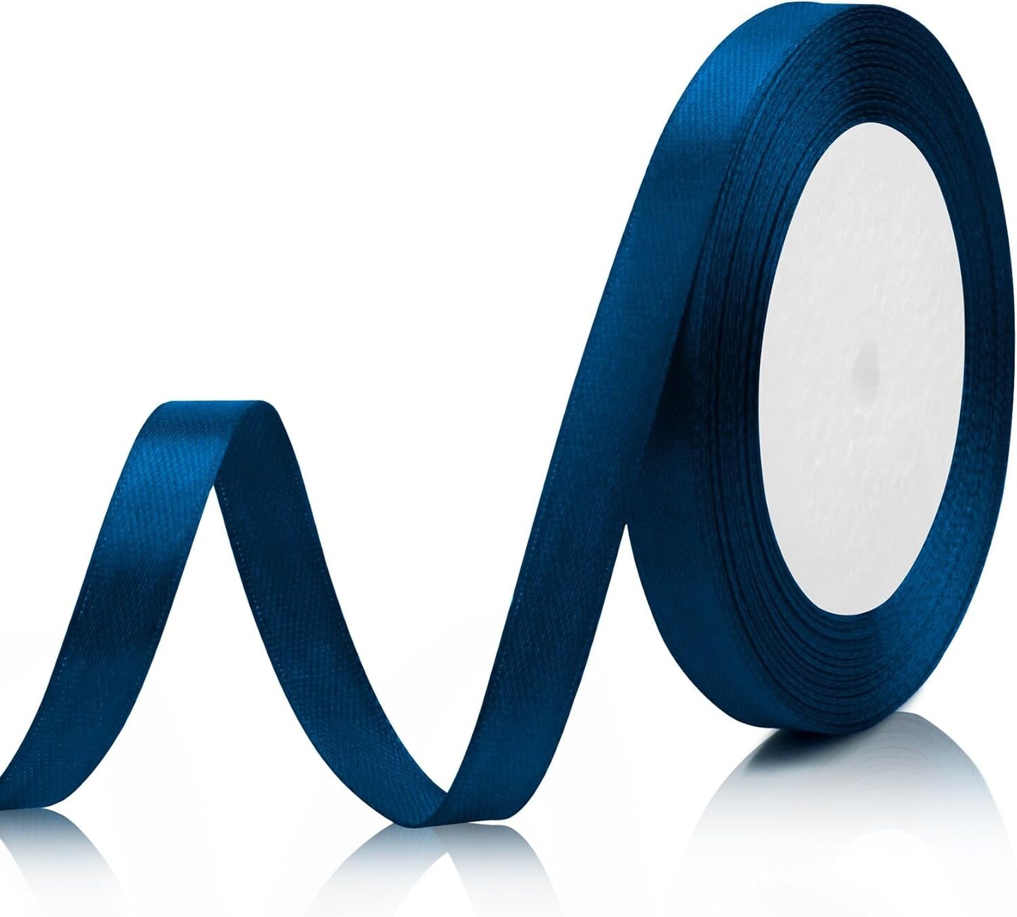 Blue Ribbon for Gift Wrapping 3 Inch 25 Yds Navy Blue Ribbon for Christmas Tree Ribbon Decorations Blue Christmas Tree Ribbon Thin Christmas Ribbon Candy Blue Hair Ribbon Flower Hair Ribbons for Girls