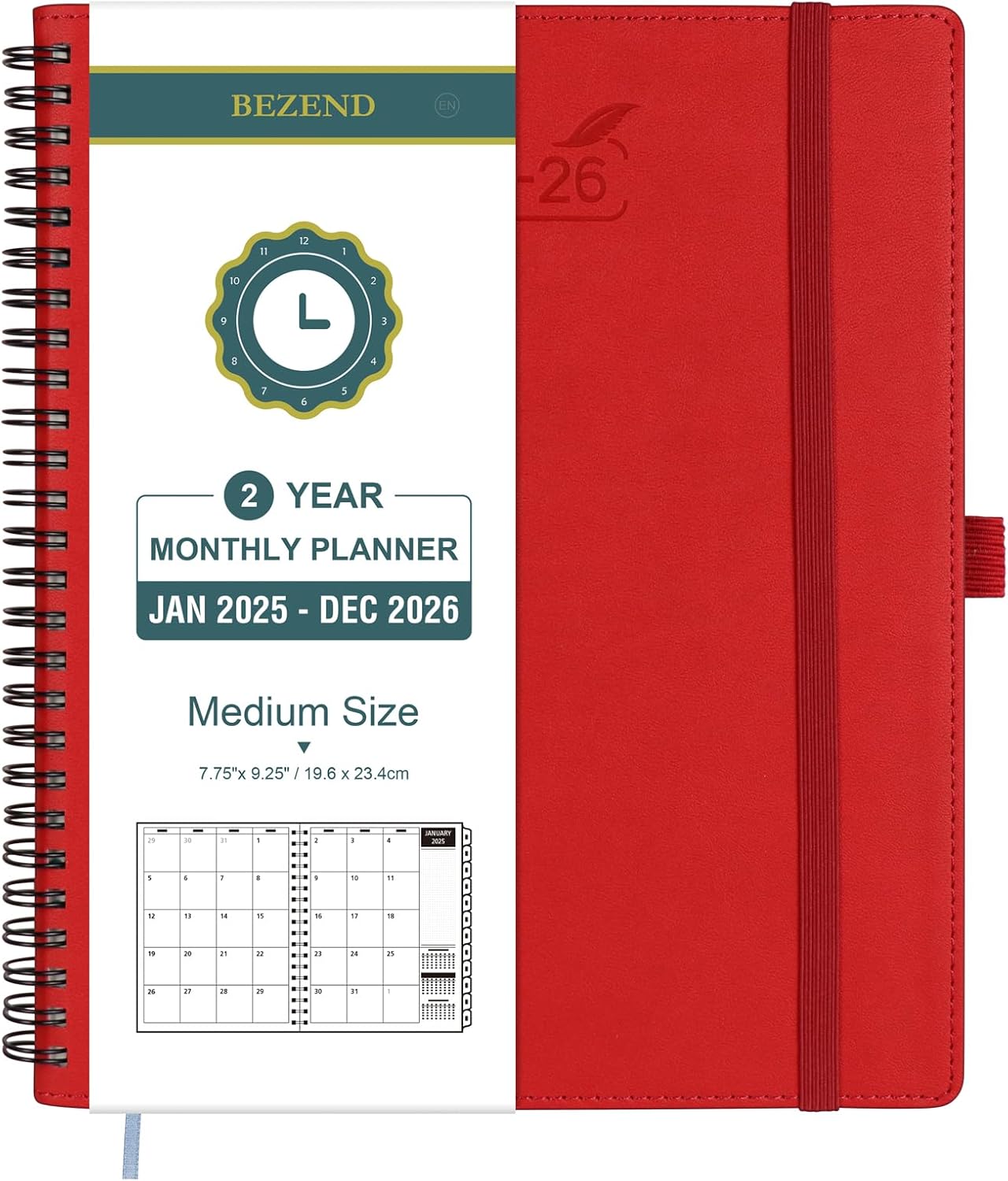 2 Year Monthly Planner 20252026 Medium Size 7" x 9" (Jan 2025 Dec