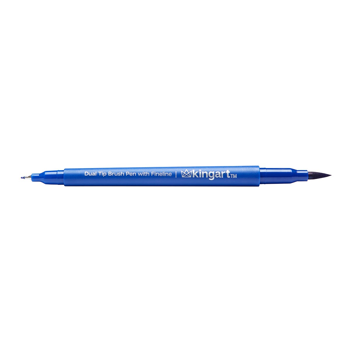 KINGART® Twin-Tip™ Brush & Fine Markers, Set of 12 Unique Colors