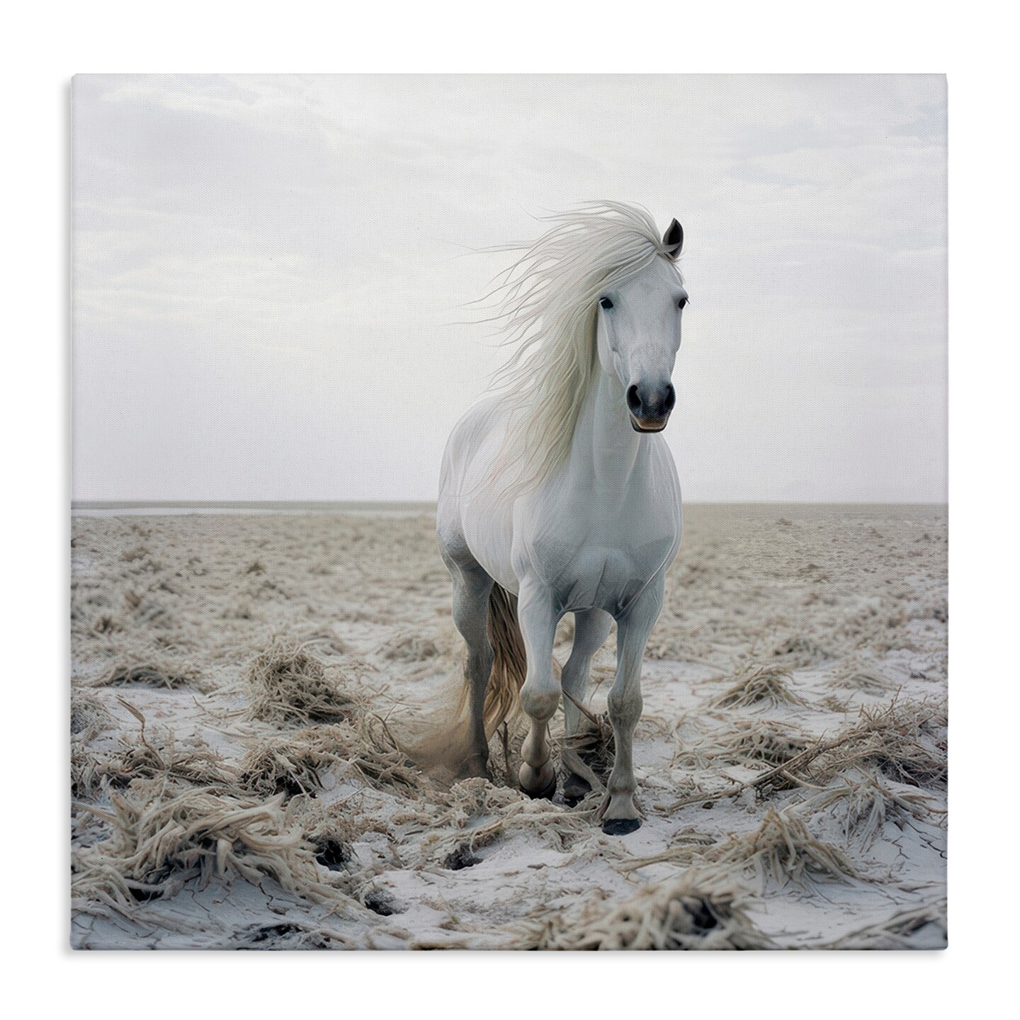 Stupell Industries Windswept Beach Horse Canvas Wall Art Design by Ray Powers