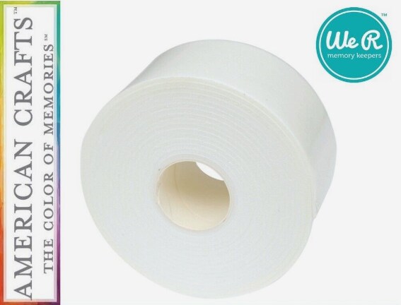 Sticky Thumb Double-Sided Foam Tape 3.94 Yards-White, 2"X2mm - 1 Roll 60000303 By American Crafts