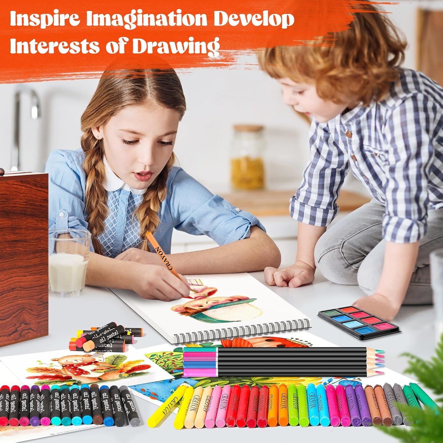 Art Supplies for Adults,156-Pack Art Kit Drawing Set with 2 Sketch Book, Crayons, Colored Pencils, Arts and Crafts, Christmas Gifts Art Supplies for Girls Boys Ages 6-8 9-12 13 14 Year Old
