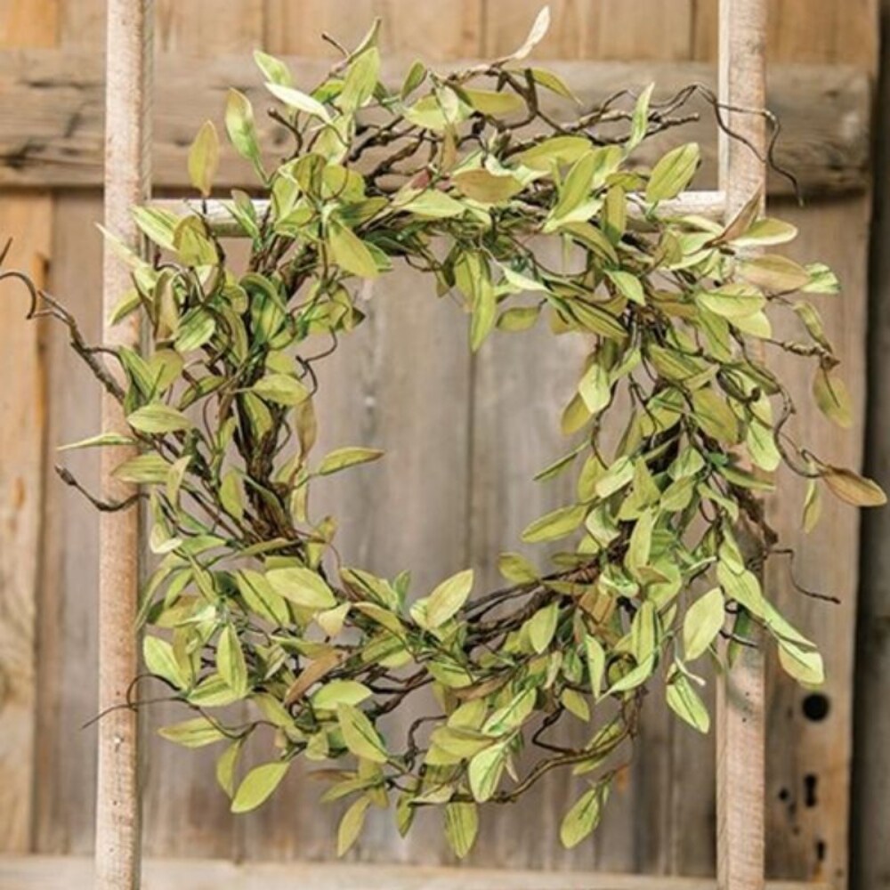 Sage Leaves &#x26; Twigs Wreath 24&#x22;