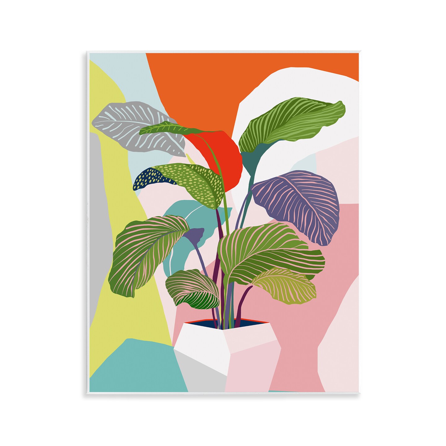 Stupell Industries Midcentury Bold Plant Wall Plaque Art Design by Ioana Horvat