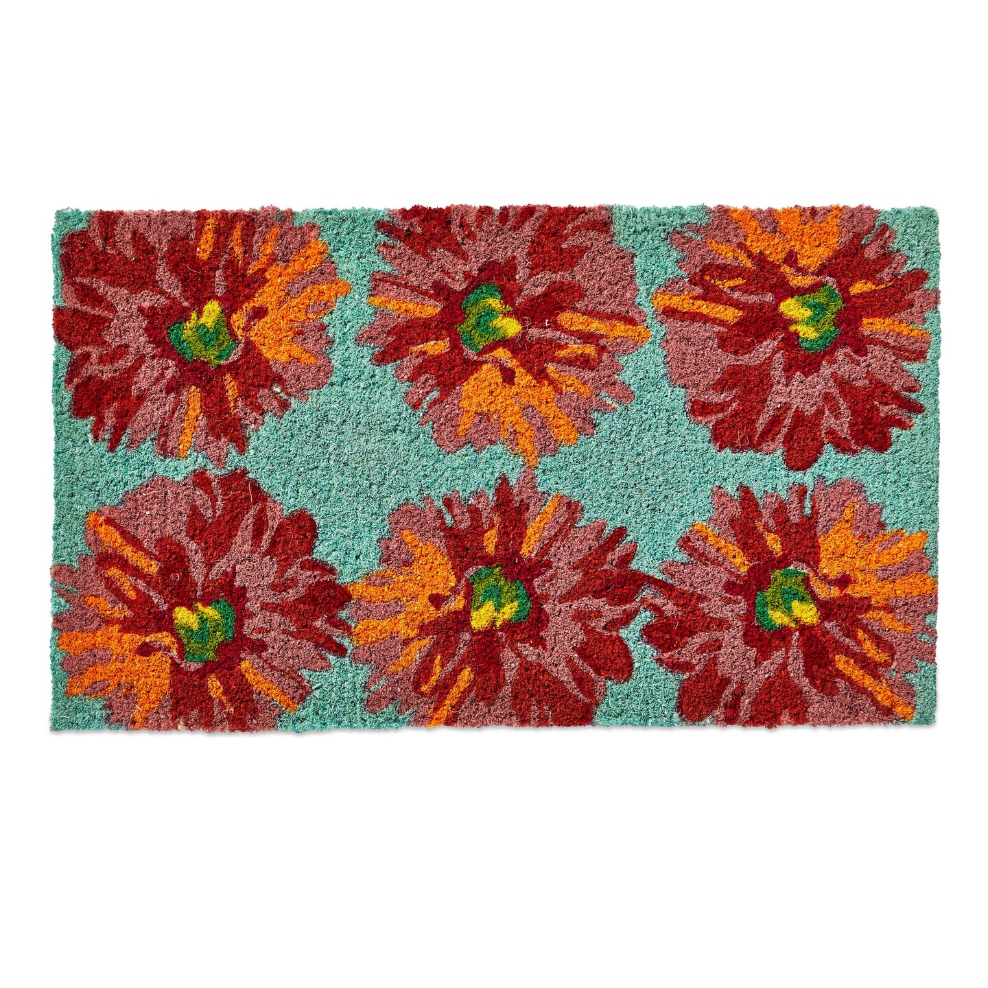 1&#x27;6&#x22; x 2&#x27;6&#x22;  Blooming Coir Mat Rectangle Indoor and Outdoor Coir Door Welcome Mat