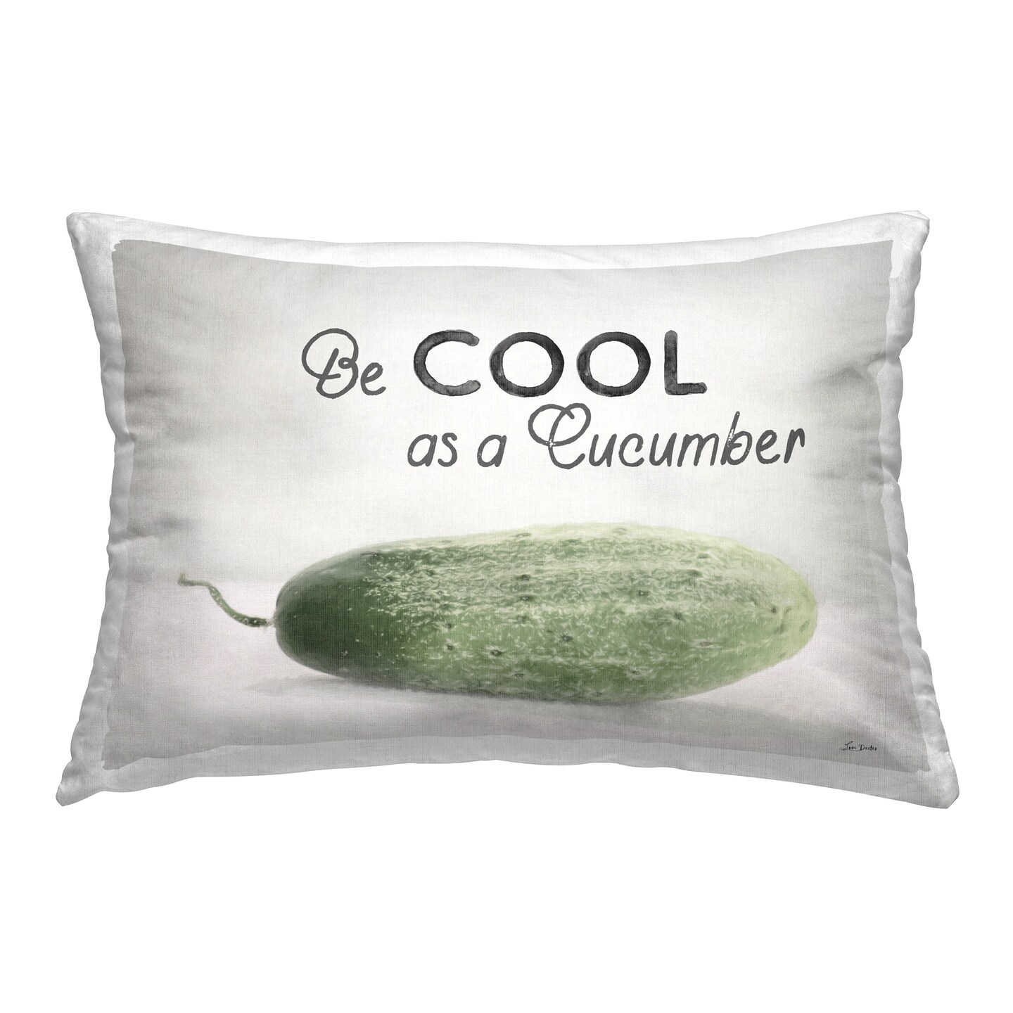 Cool As A Cucumber Decorative Printed Throw Pillow Design by Lori Deiter, 14 x 7 x 20