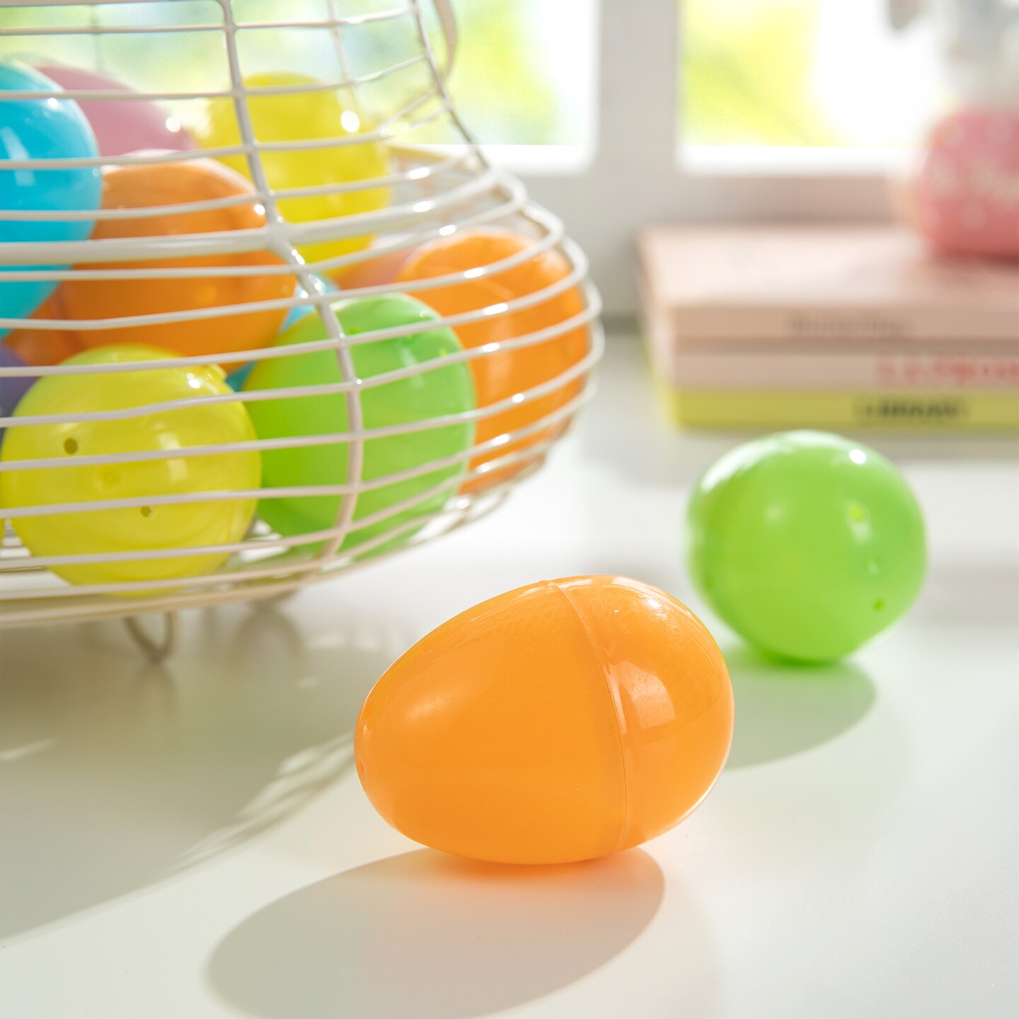 120 PCS/ 180 PCS Easter Plastic Fillable Eggs in 6 Assorted Colors