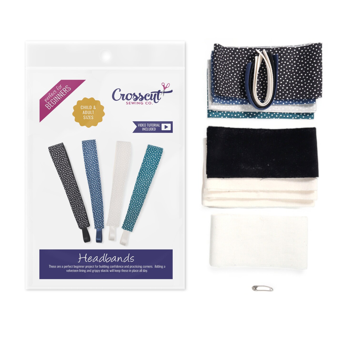 Crosscut Sewing Co.® Headband Sewing Project Kit for Beginners