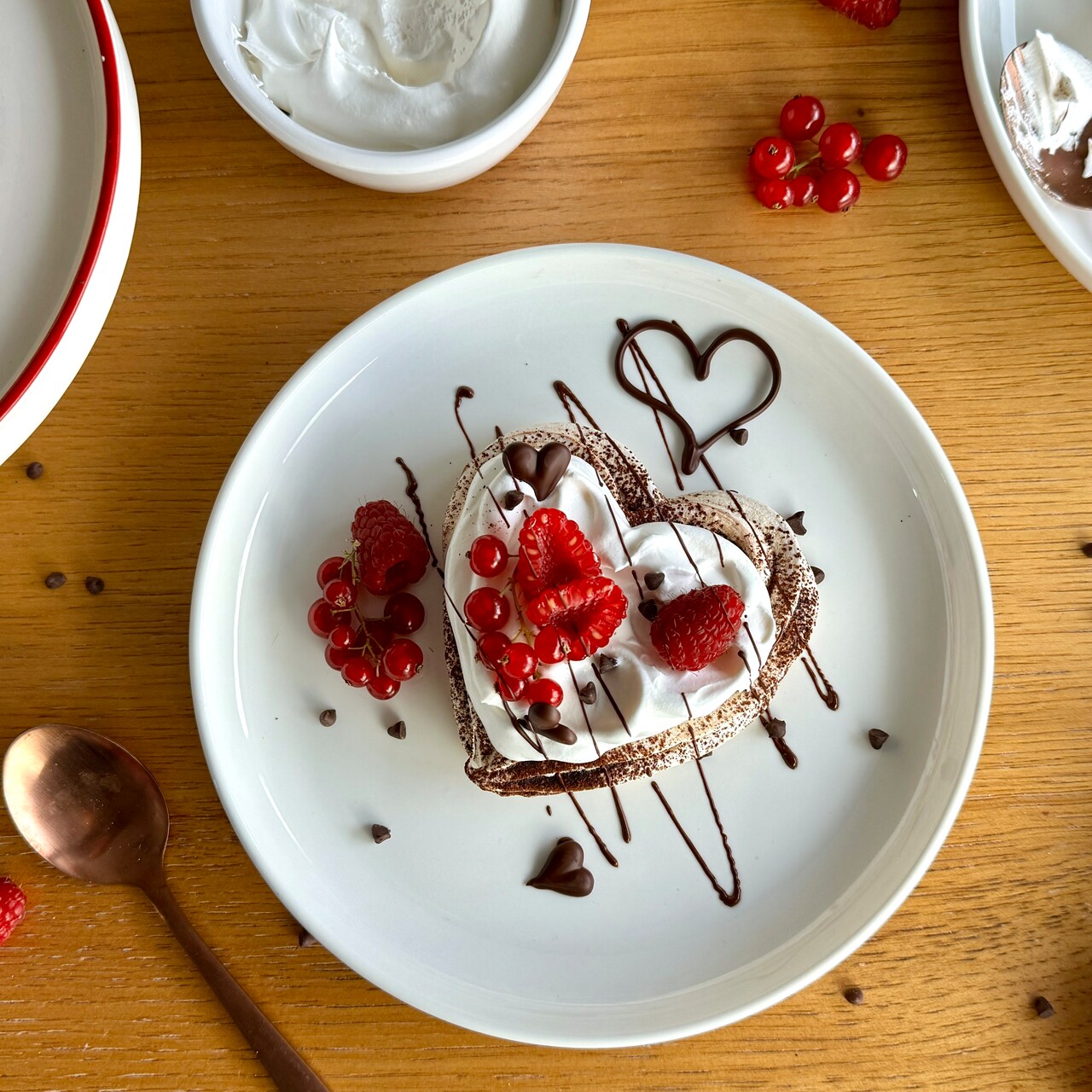 Valentine's Day Heart Pavlovas