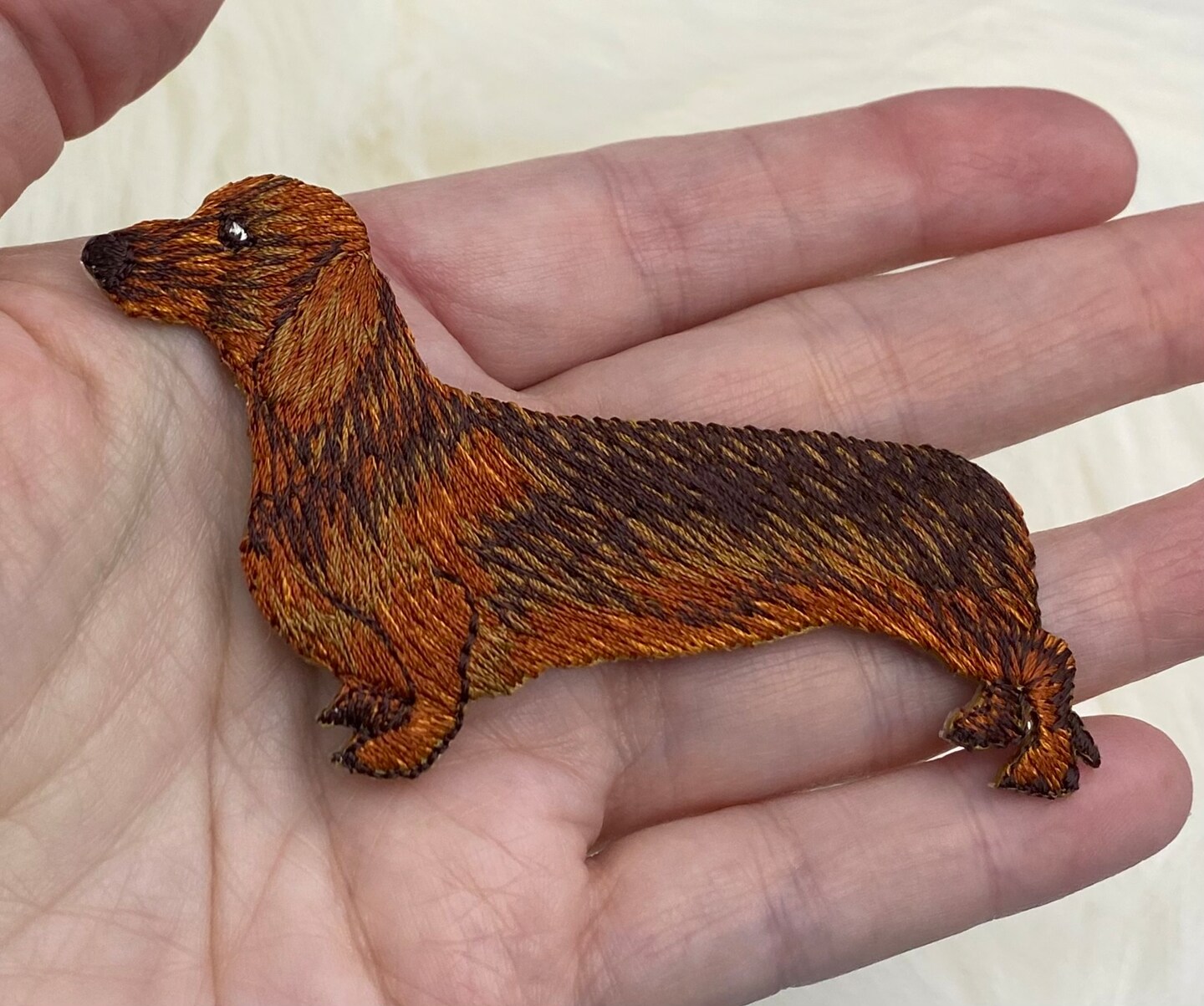 Dachshund, Weiner Sausage Dog, Embroidered, Iron on Patch