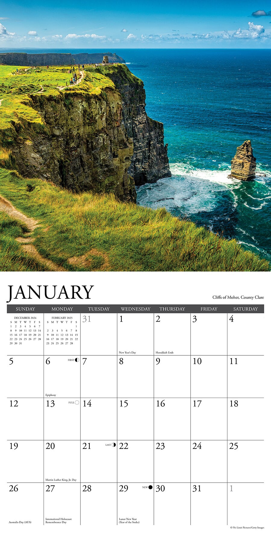 Ireland 2025 Wall Calendar