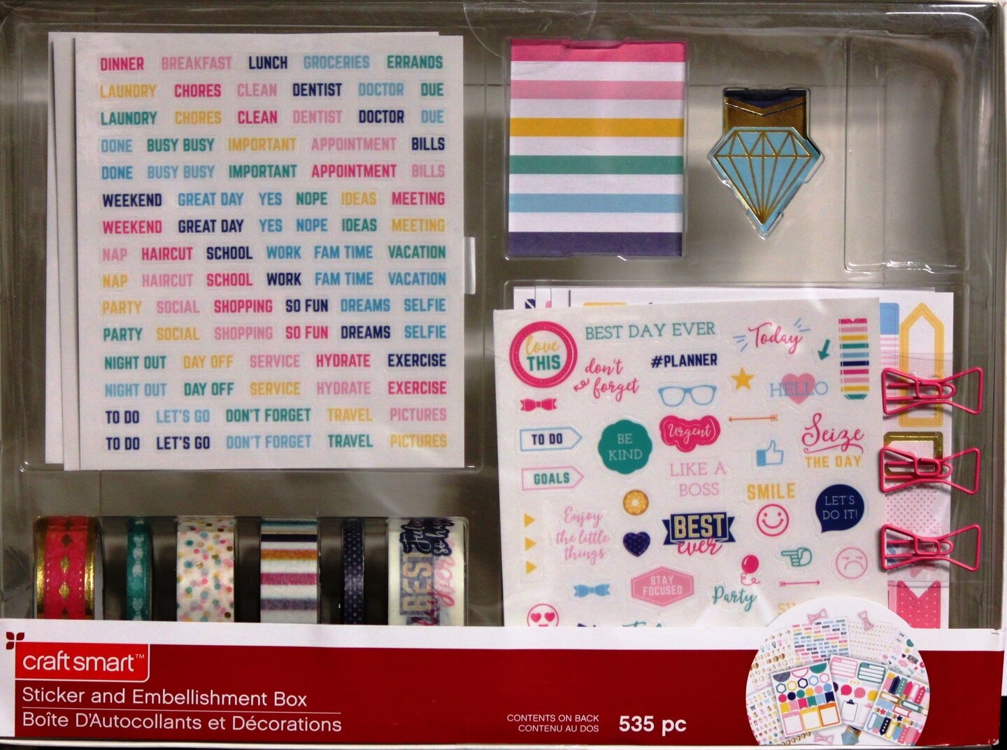 Craftsmart Everyday Sticker And Embellishment Box
