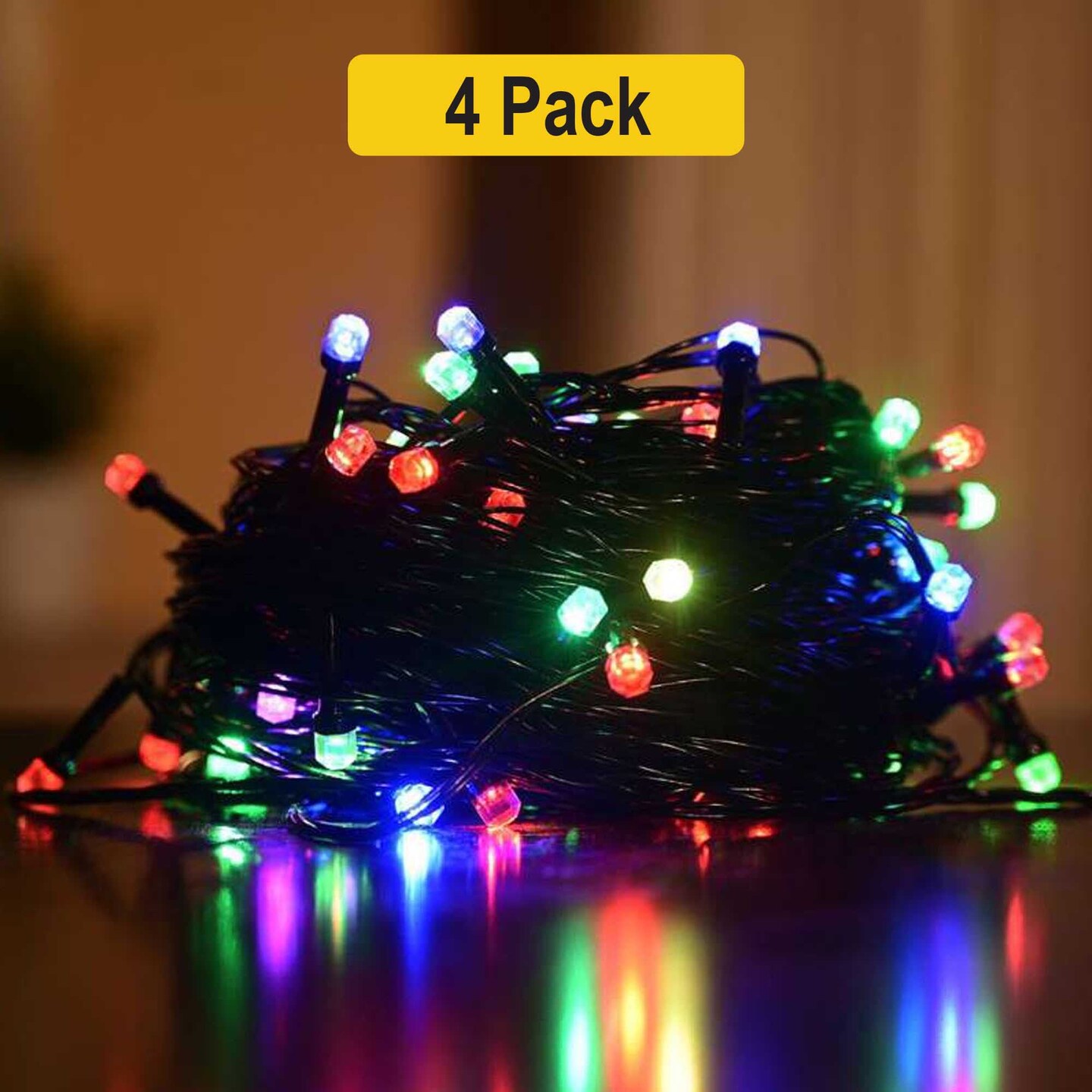 32ft 100 LED Outdoor Green Wire String Lights — Waterproof & Plug-in