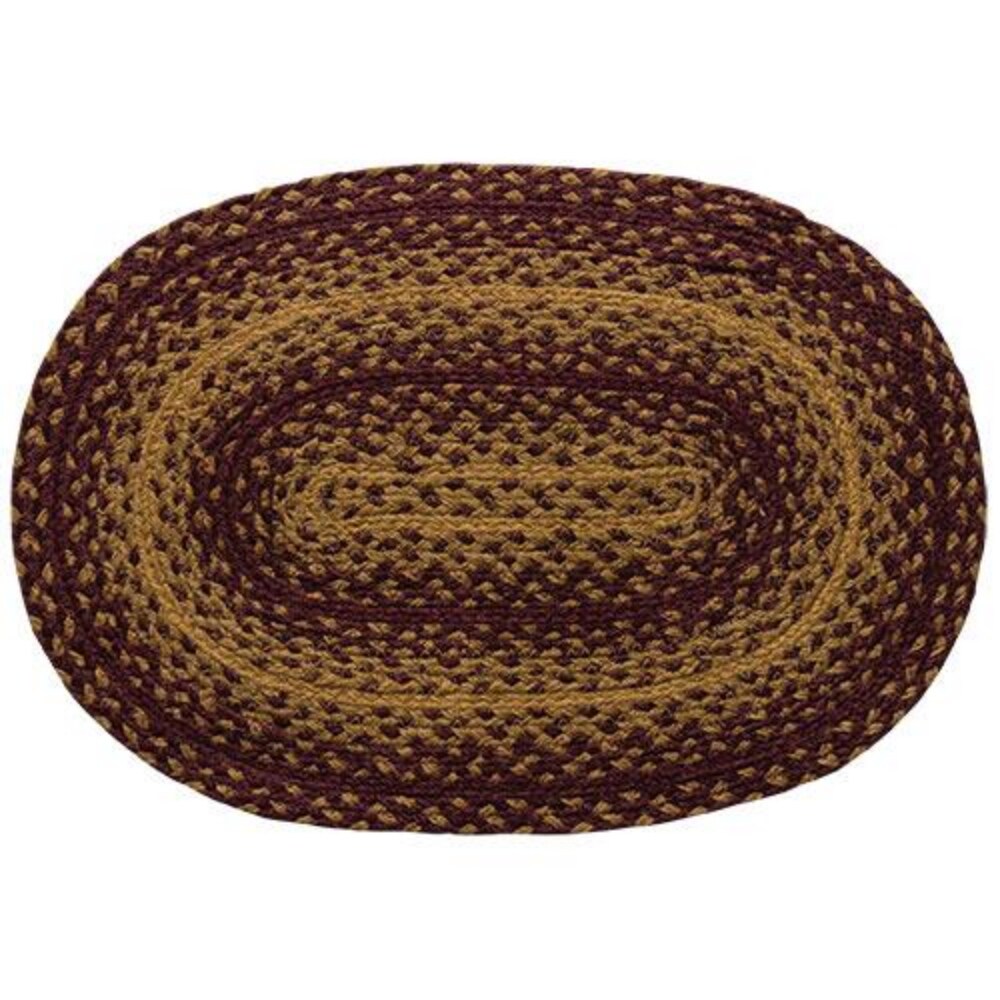 Burgundy/tan Braided Placemat