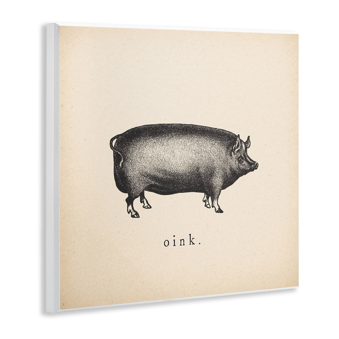 Stupell Industries Oink Farm Pig Sounds Wall Plaque Art Design by Wild Apple Portfolio