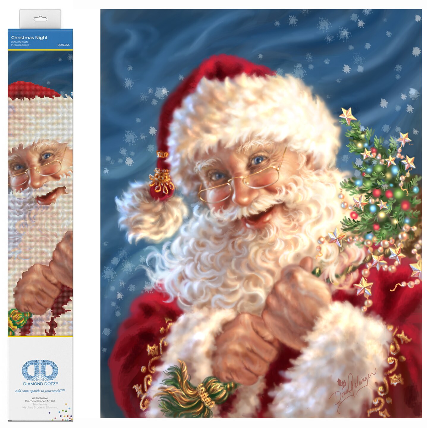 Diamond Dotz Christmas Night Diamond Painting Kits for Adults - Diamond Art Kits a Relaxing Creative Craft Kit with Dotz Gems 20x26