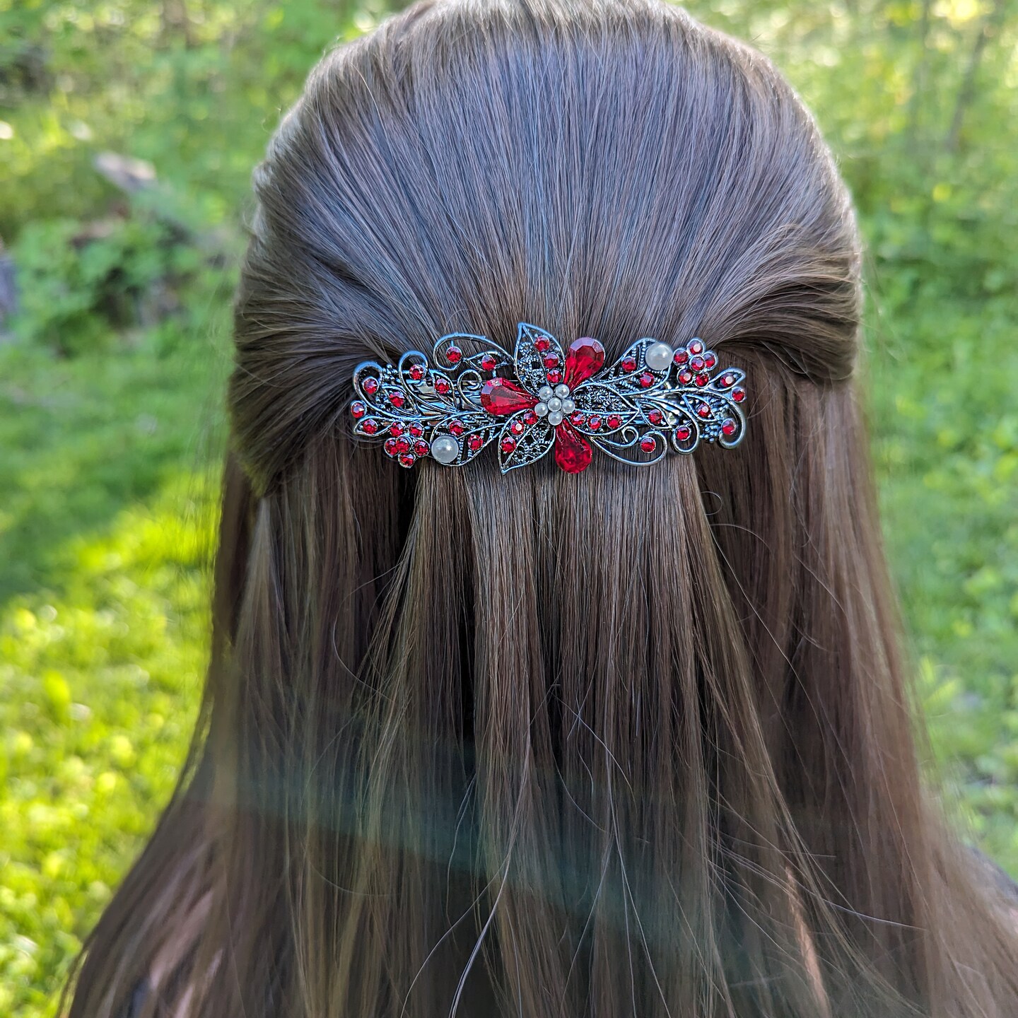 Barrette Cheveux Femme Strass Inilbran Pince à Cheveux En Strass Vintage Or Cz Barrettes à