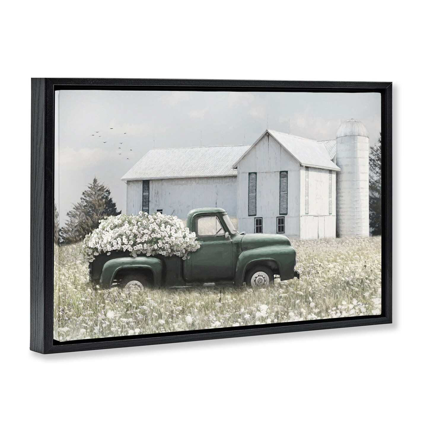 Stupell Industries Rustic Barn & Truck Framed Floater Canvas Wall Art Design by Lori Deiter